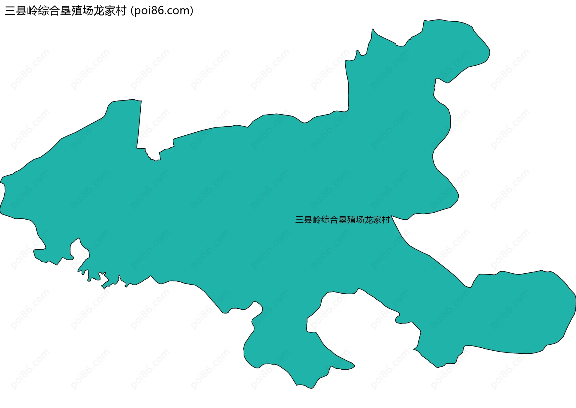 三县岭综合垦殖场龙家村边界地图