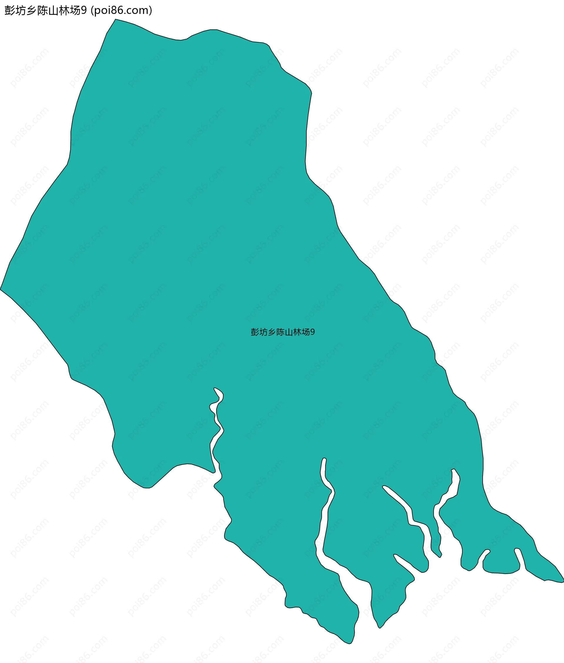 彭坊乡陈山林场9边界地图