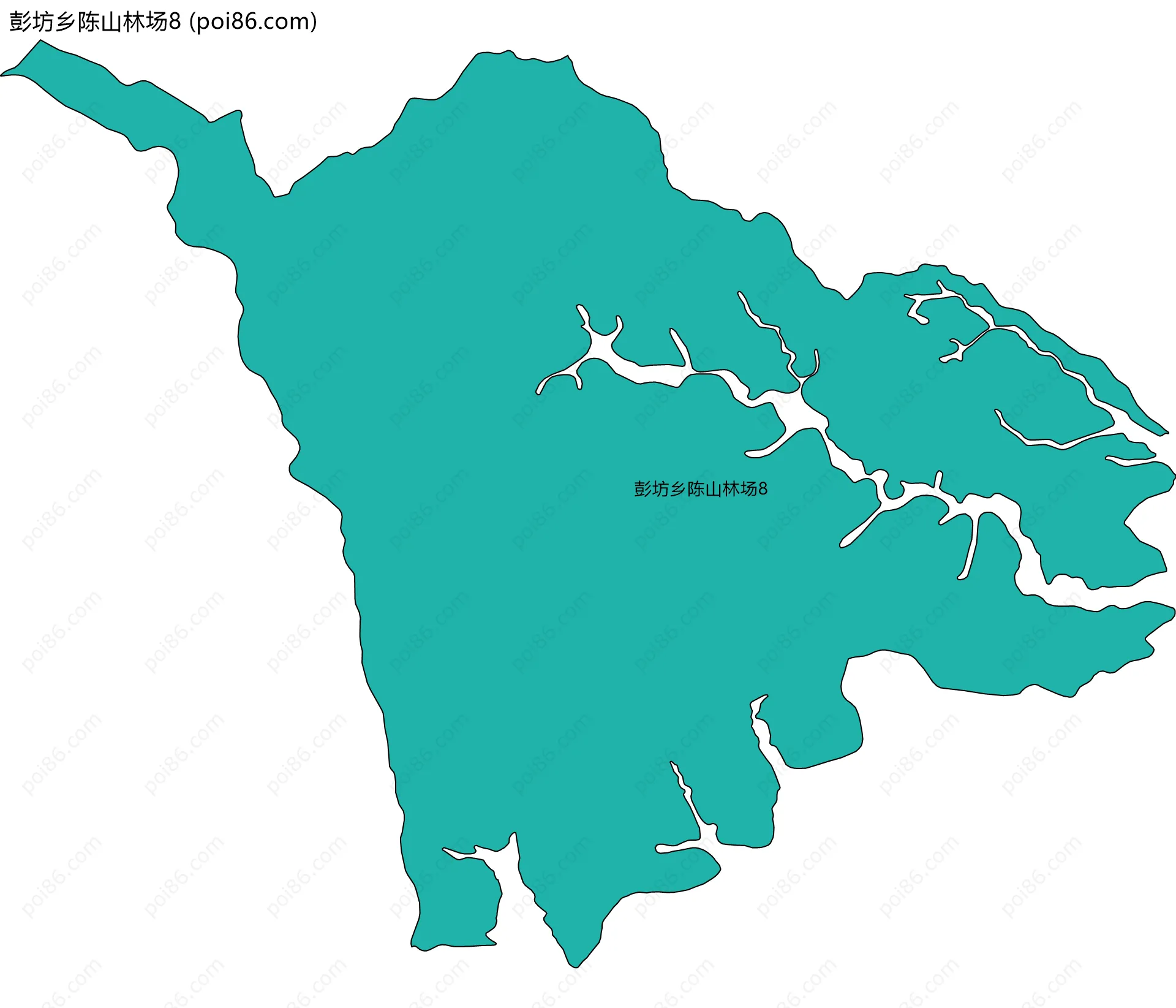 彭坊乡陈山林场8边界地图