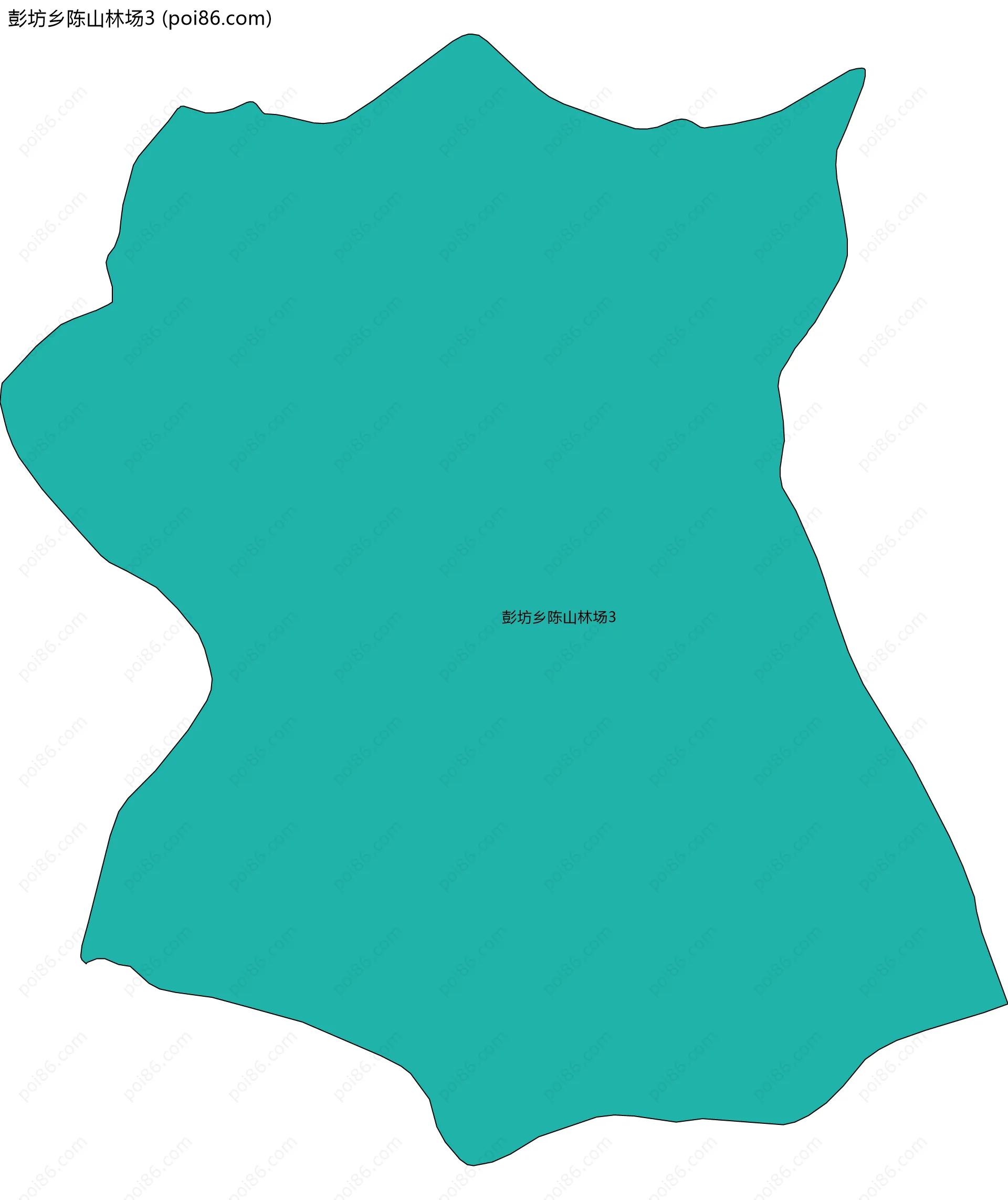 彭坊乡陈山林场3边界地图
