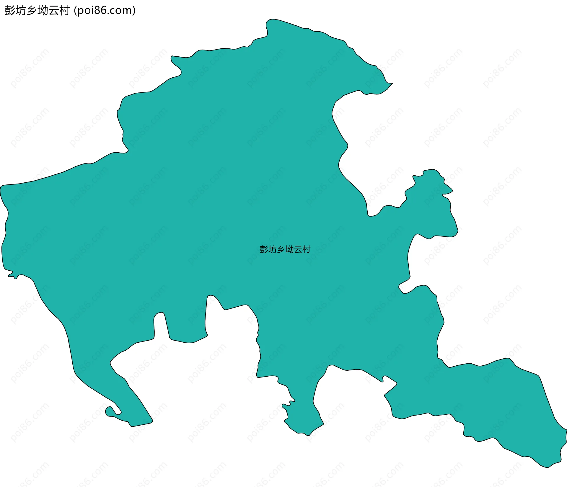 彭坊乡坳云村边界地图