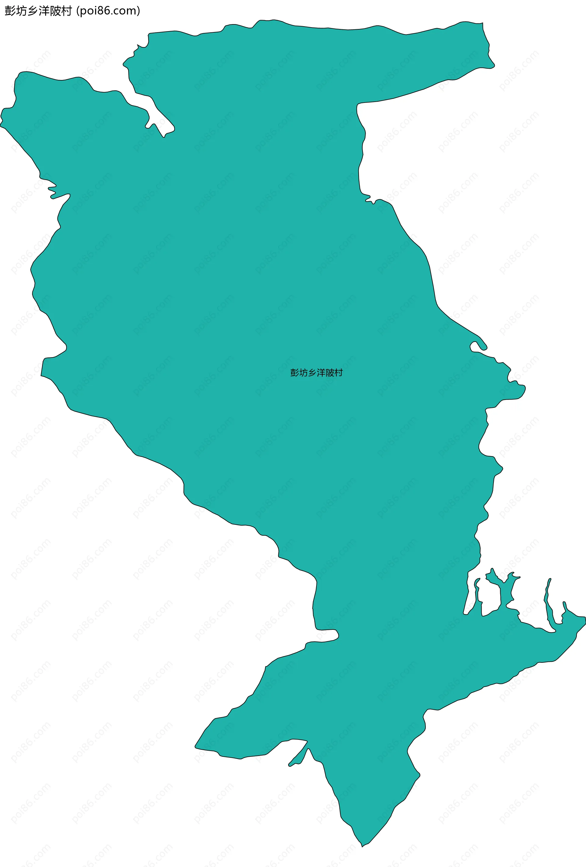 彭坊乡洋陂村边界地图