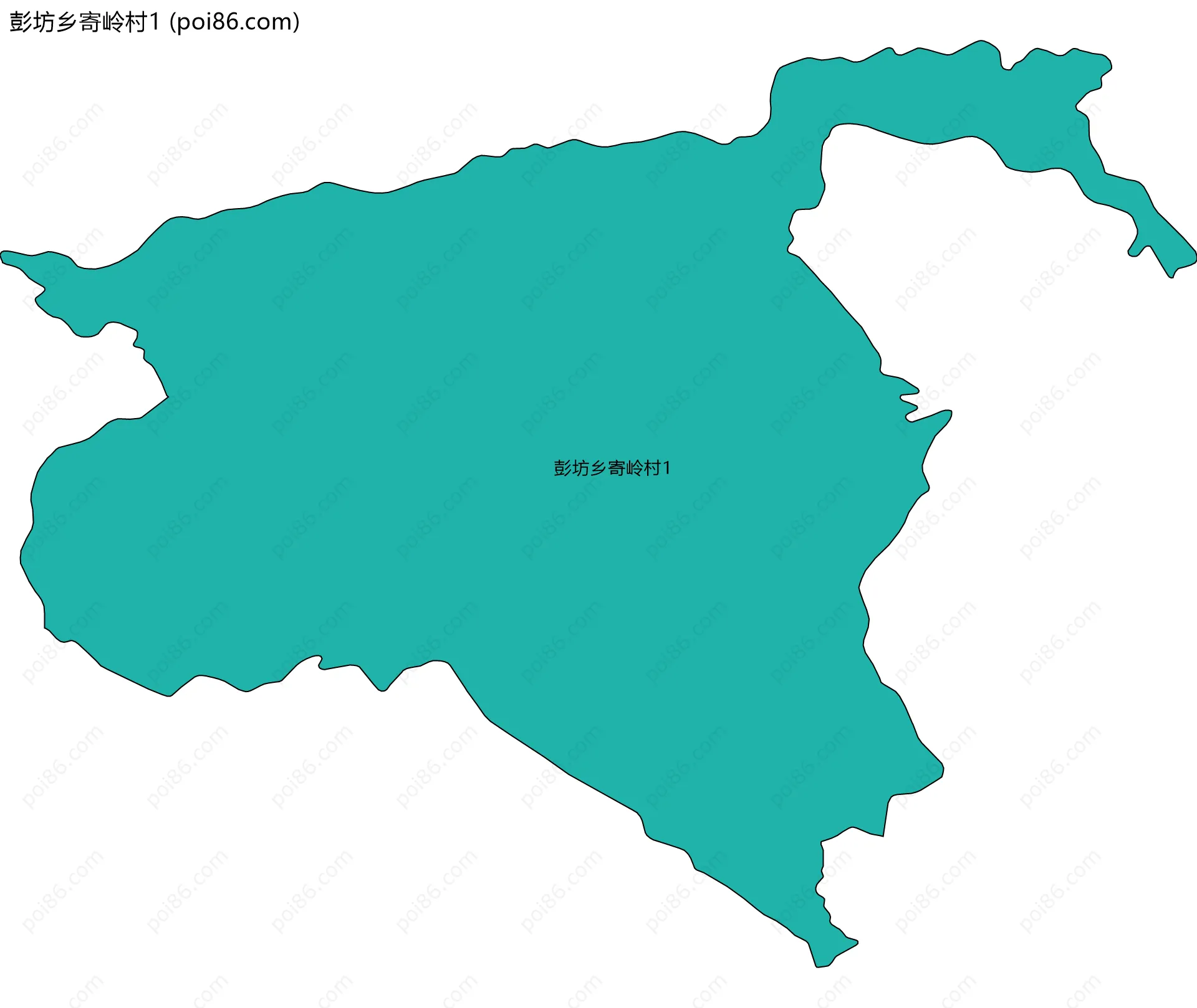 彭坊乡寄岭村1边界地图