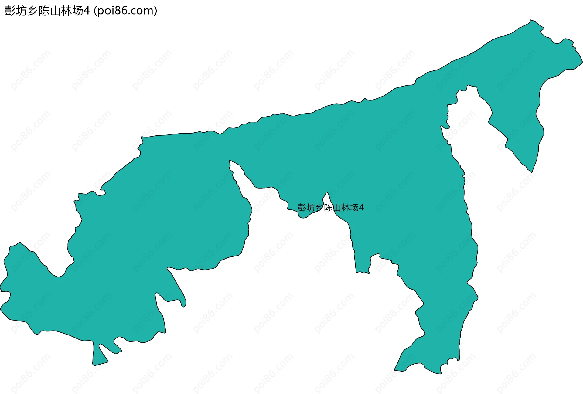 彭坊乡陈山林场4边界地图