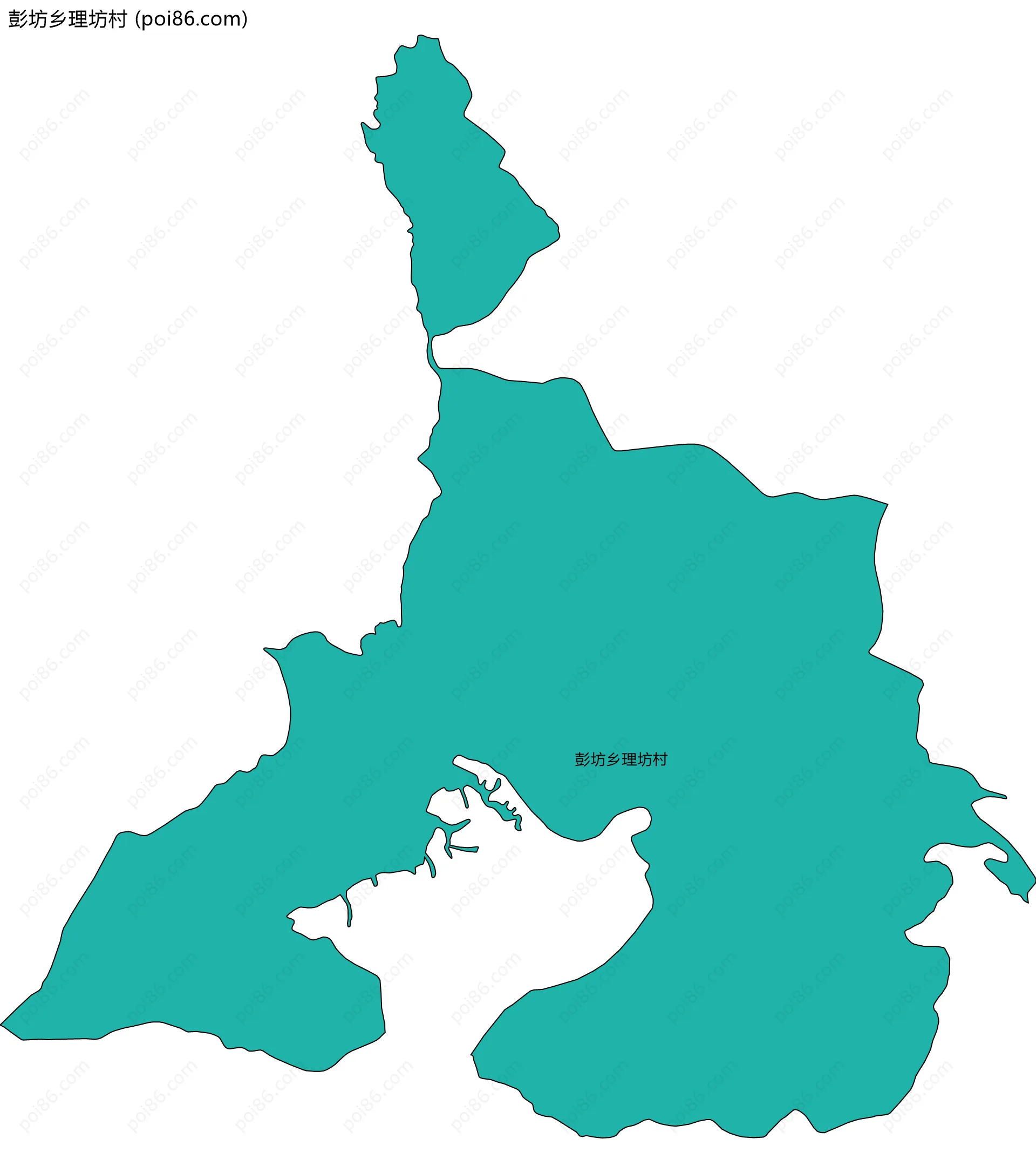 彭坊乡理坊村边界地图