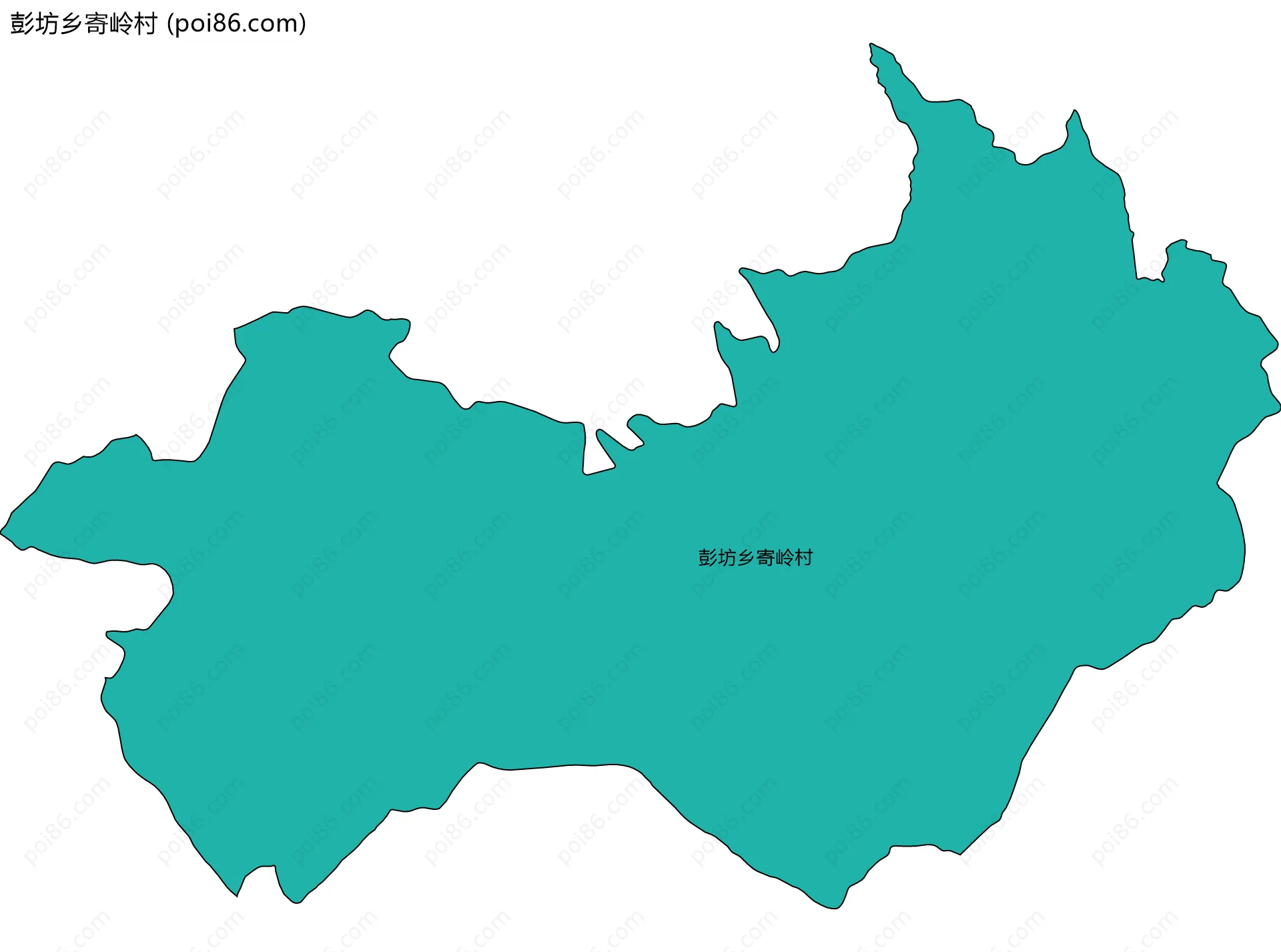 彭坊乡寄岭村边界地图