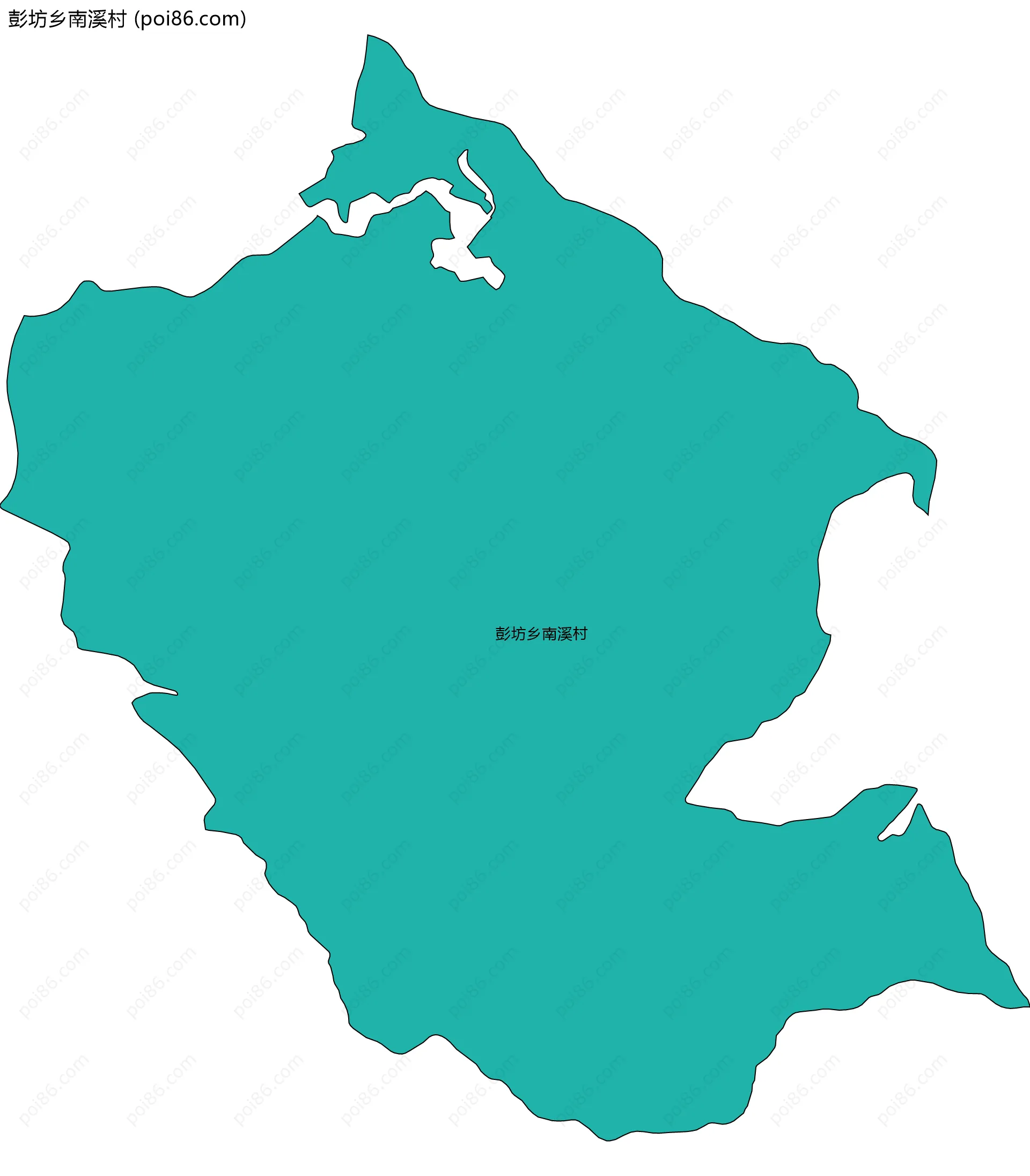 彭坊乡南溪村边界地图