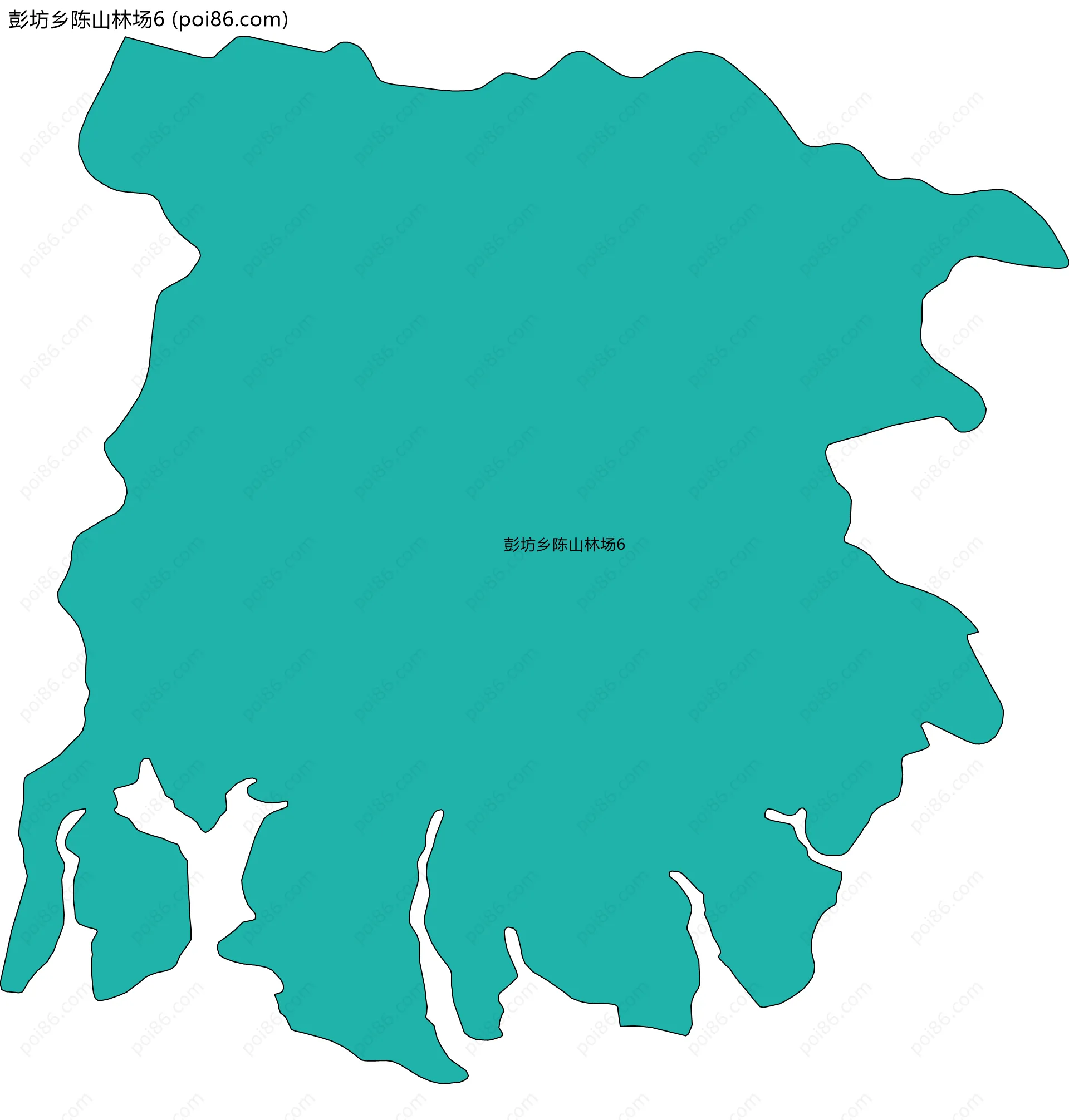 彭坊乡陈山林场6边界地图