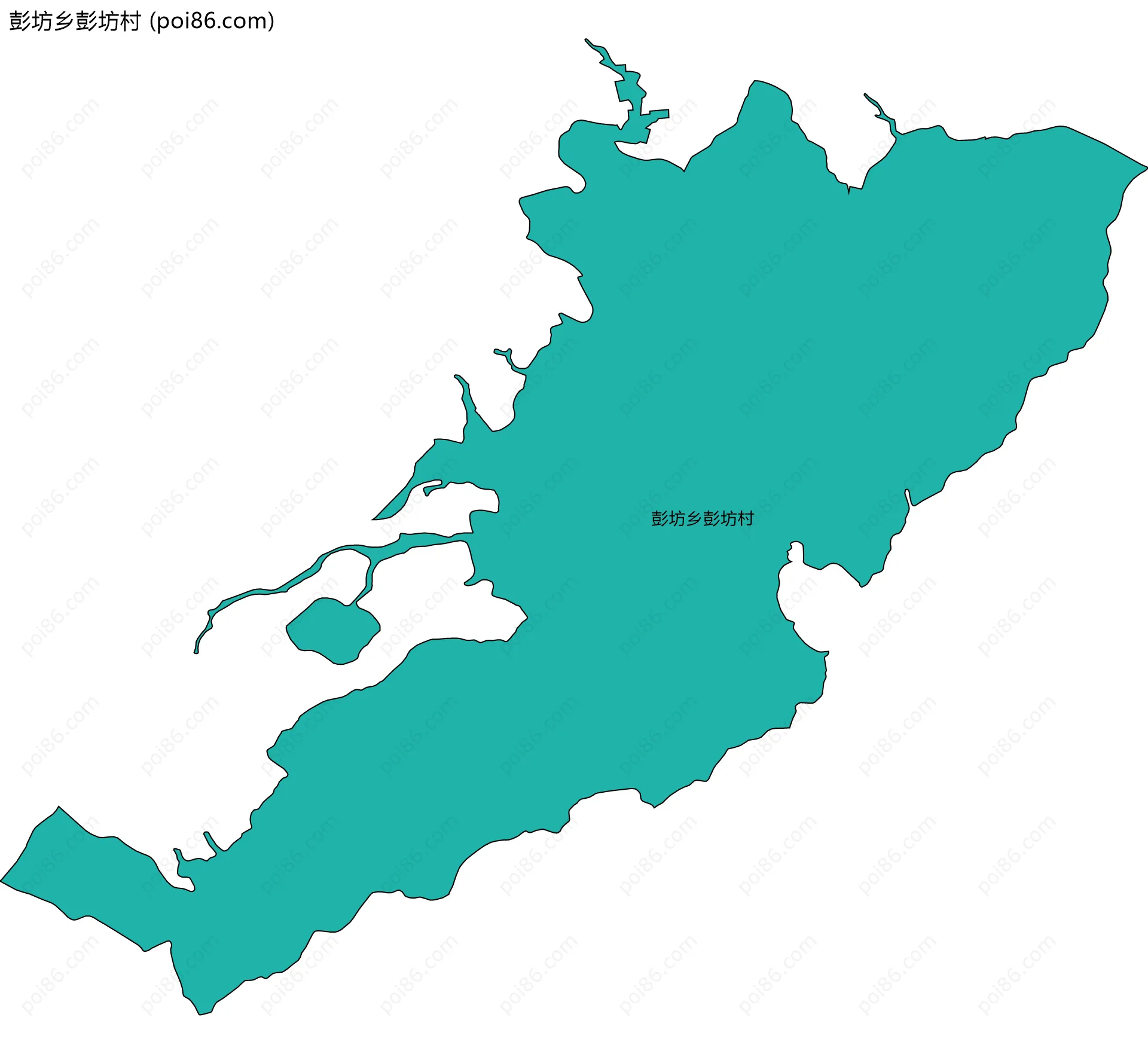 彭坊乡彭坊村边界地图