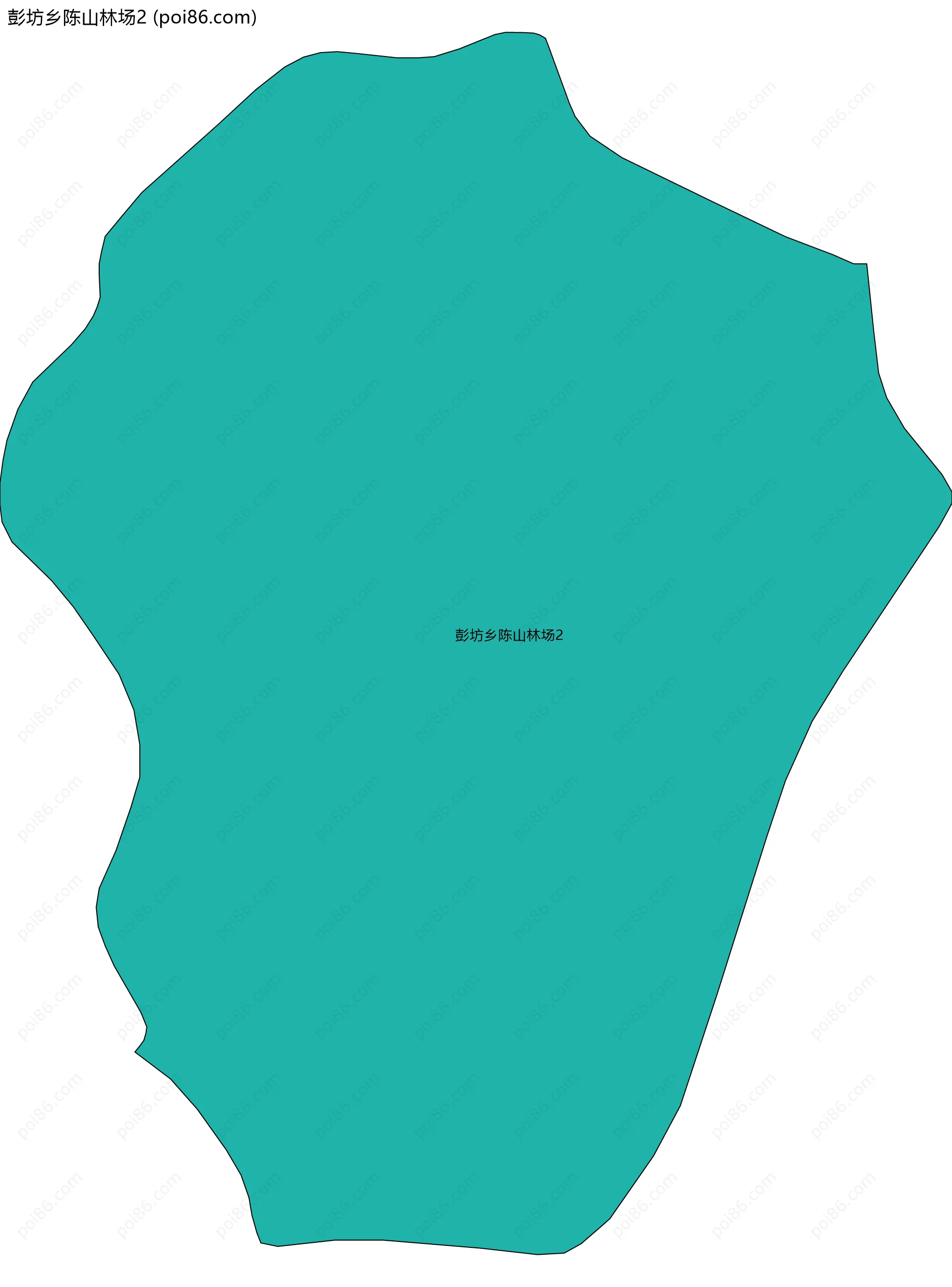 彭坊乡陈山林场2边界地图