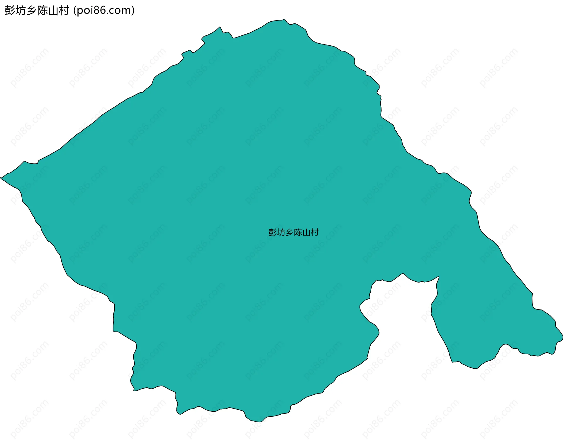 彭坊乡陈山村边界地图