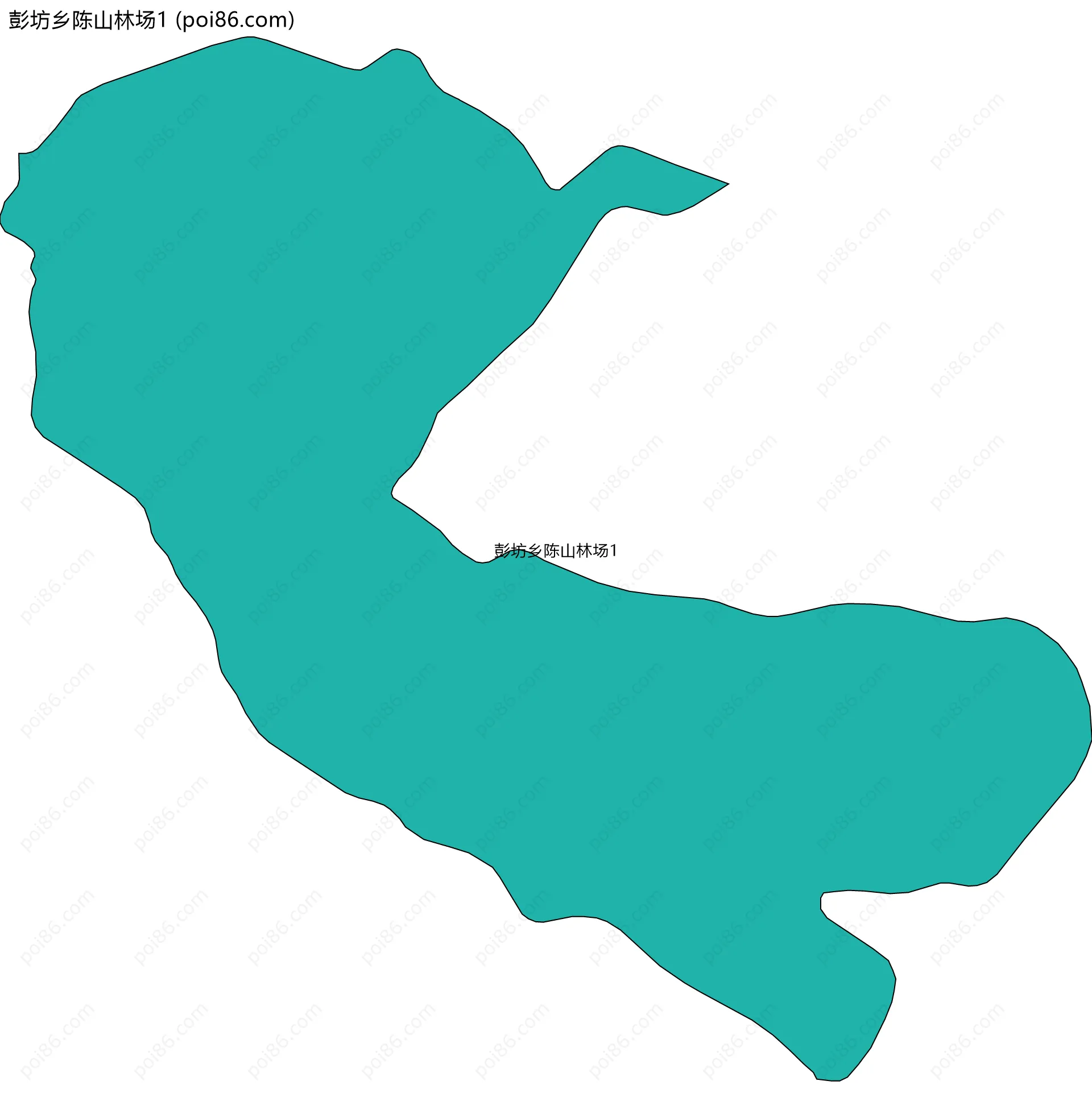 彭坊乡陈山林场1边界地图