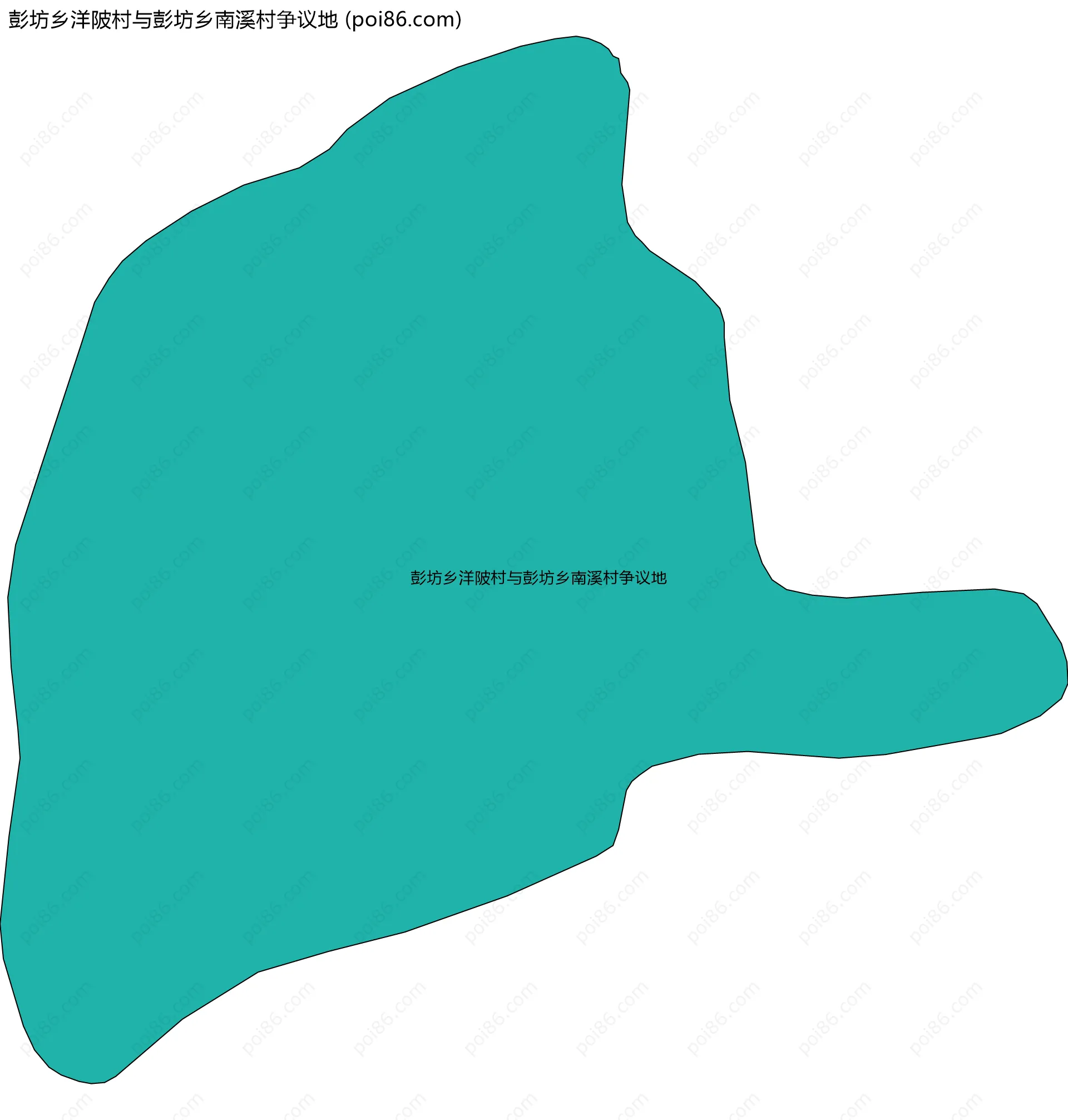 彭坊乡洋陂村与彭坊乡南溪村争议地边界地图
