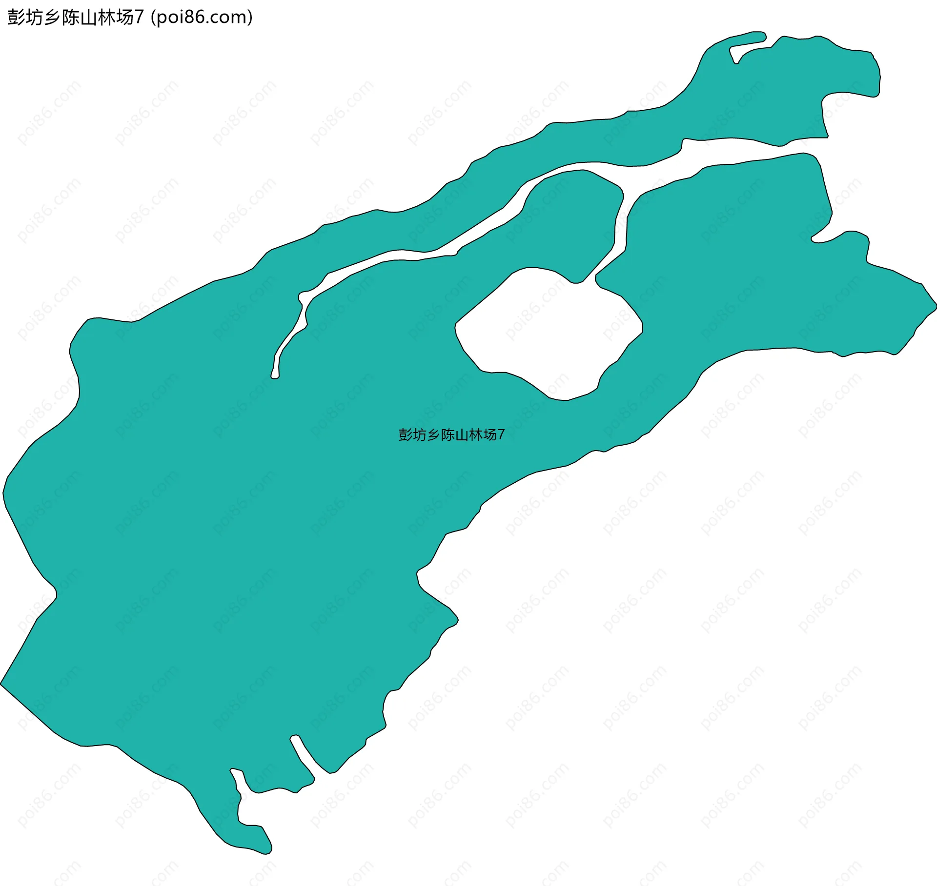 彭坊乡陈山林场7边界地图