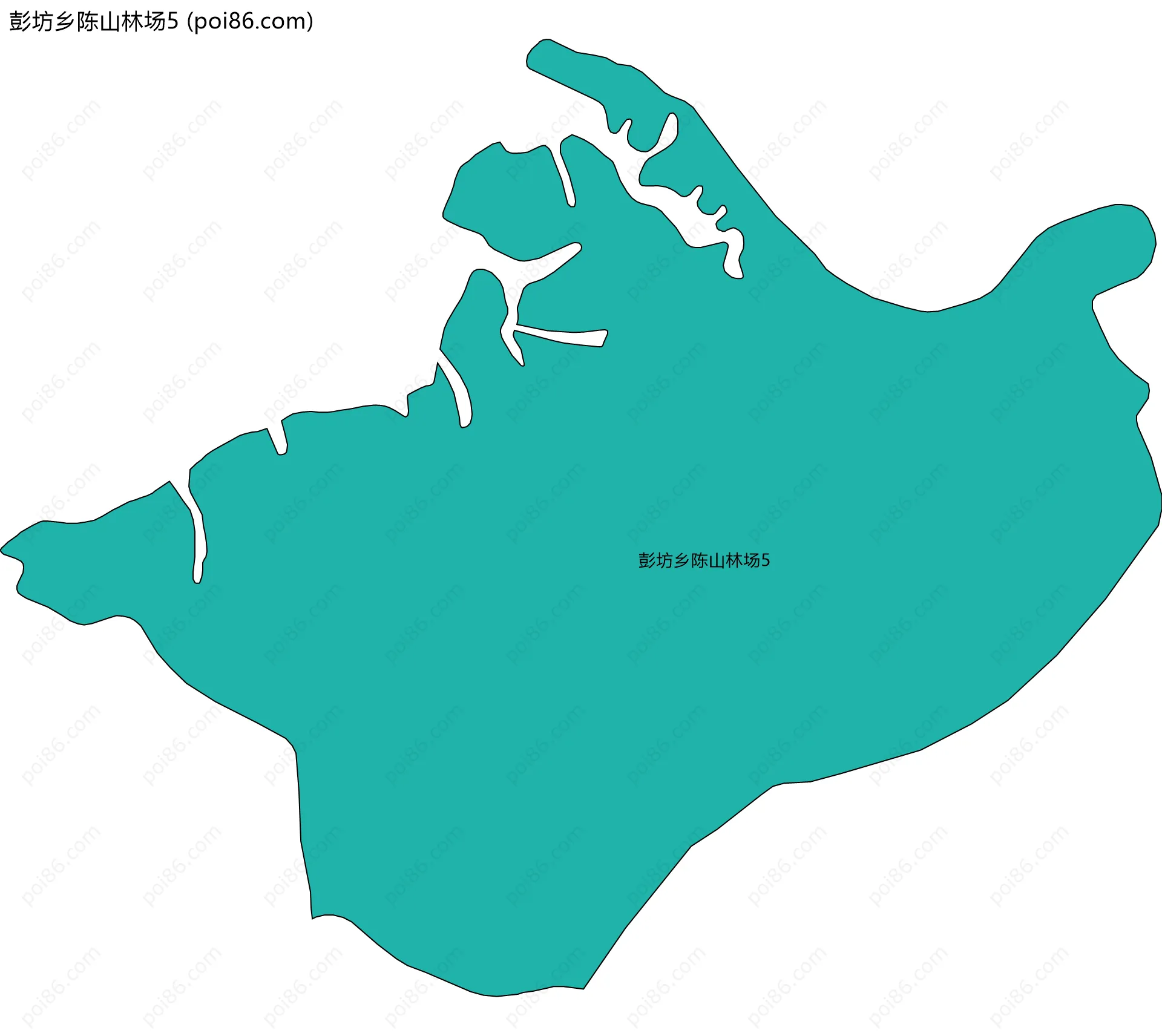 彭坊乡陈山林场5边界地图