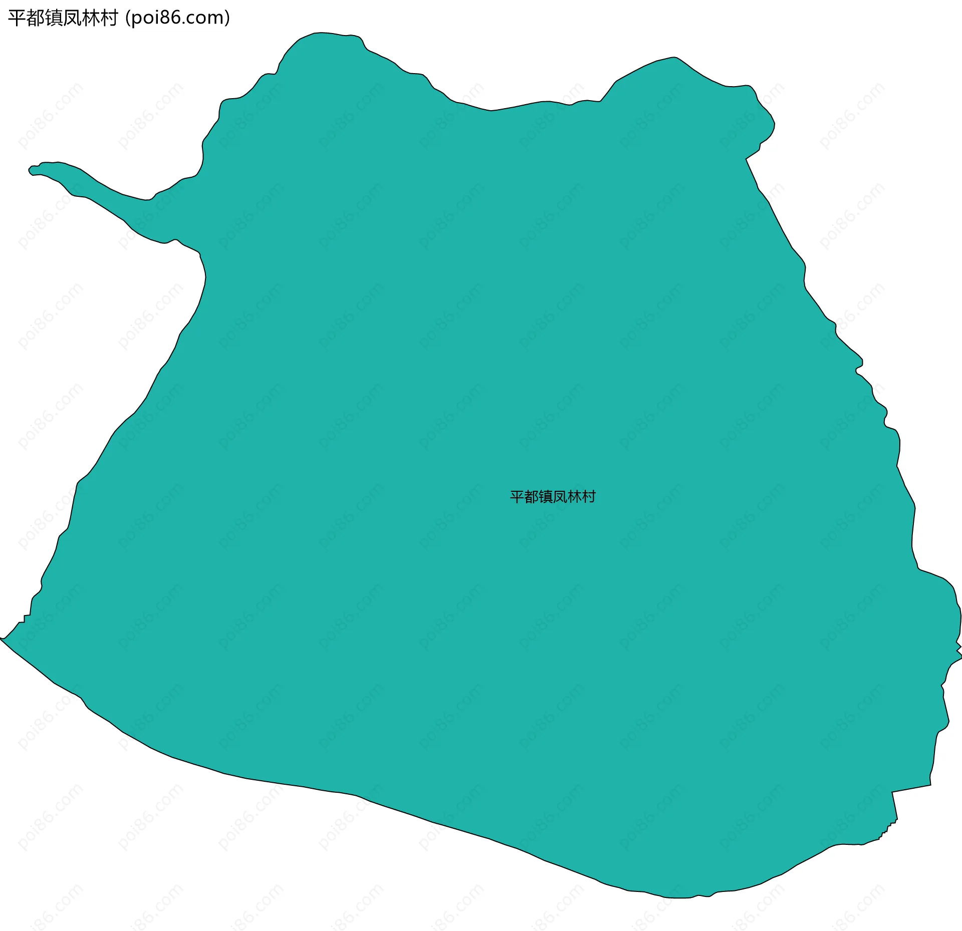 平都镇凤林村边界地图