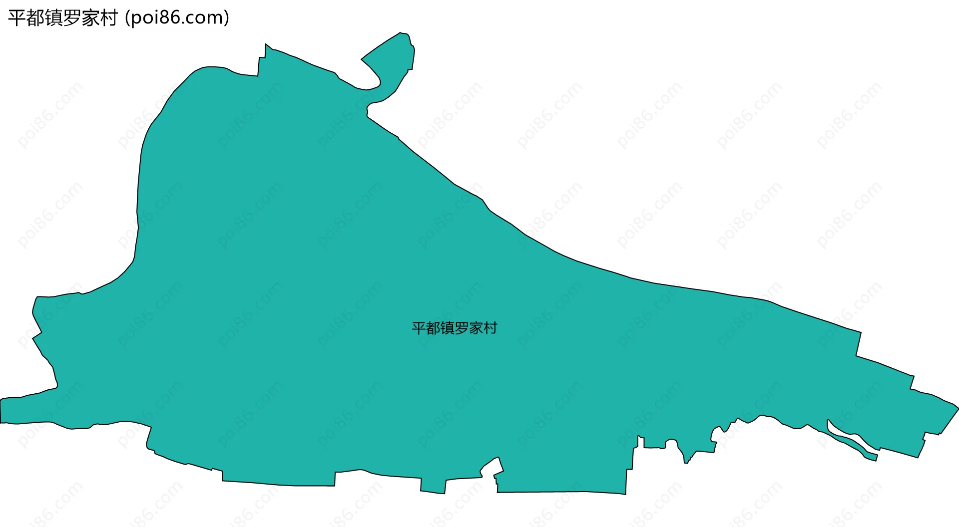 平都镇罗家村边界地图