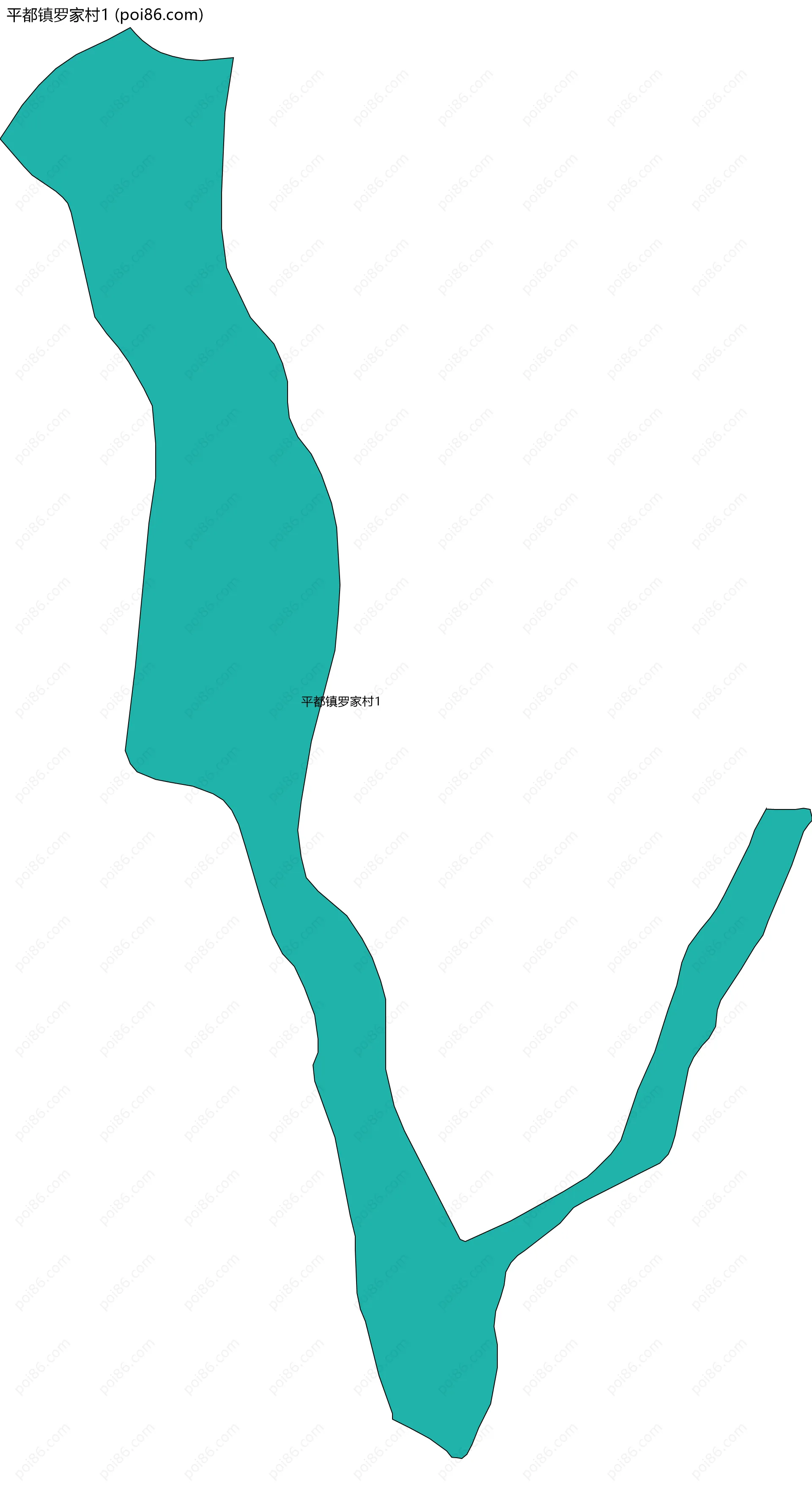 平都镇罗家村1边界地图