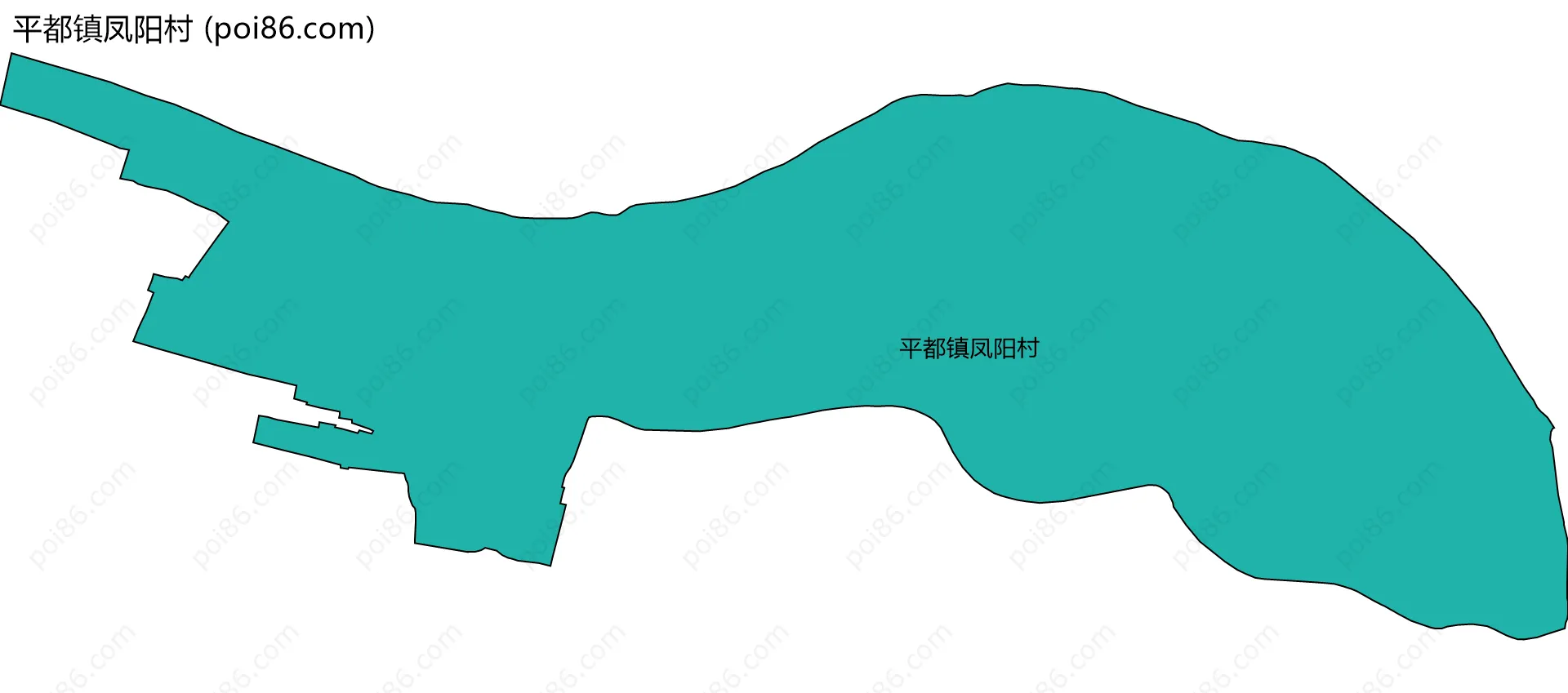 平都镇凤阳村边界地图