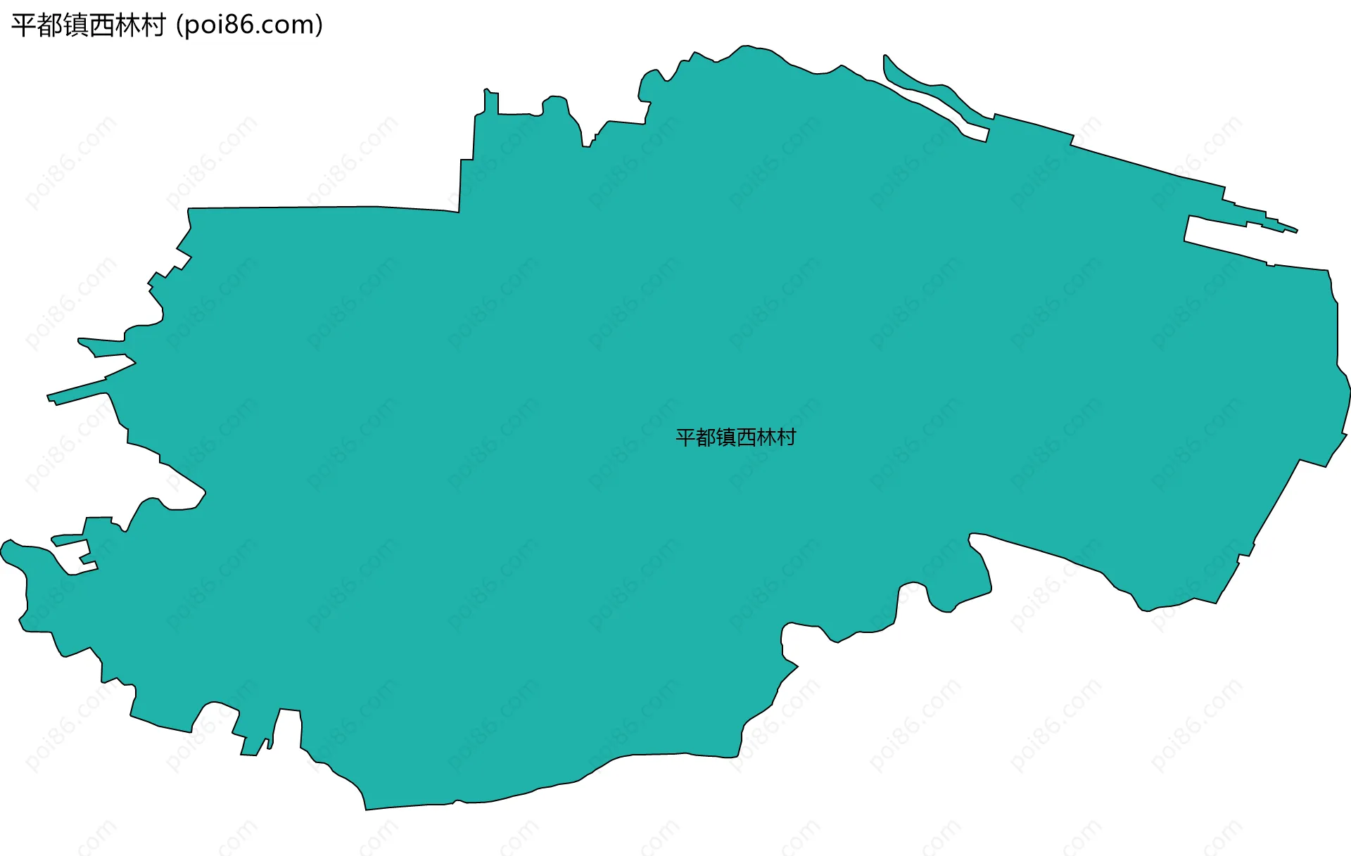 平都镇西林村边界地图