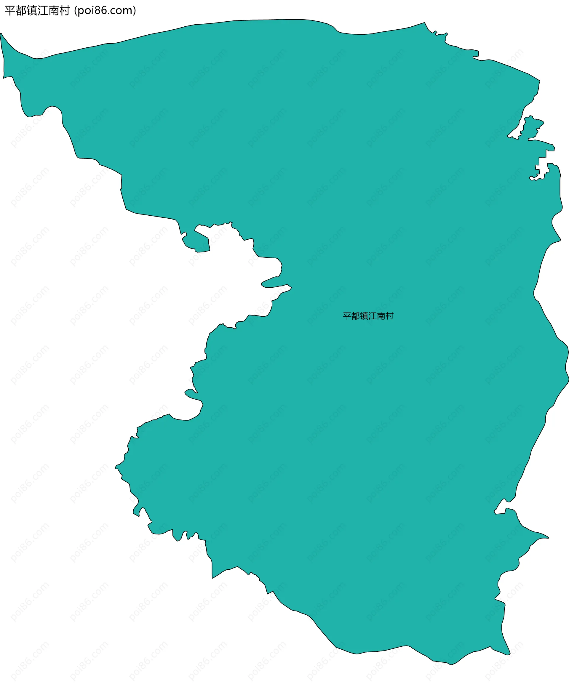 平都镇江南村边界地图