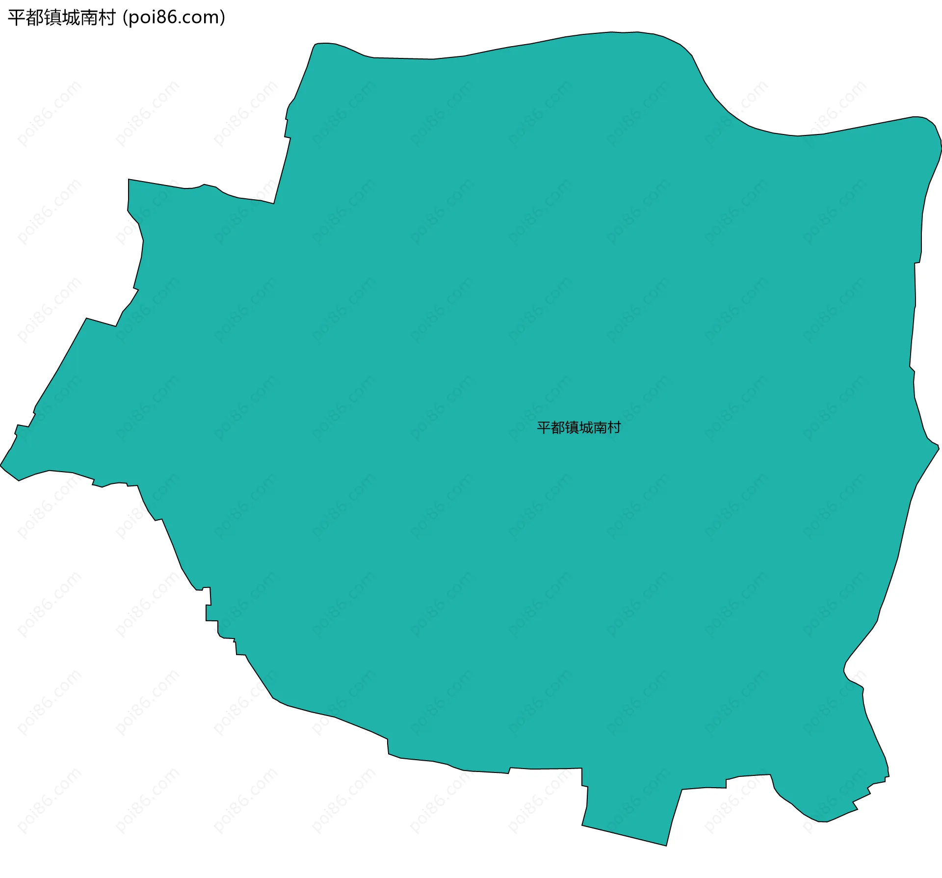 平都镇城南村边界地图