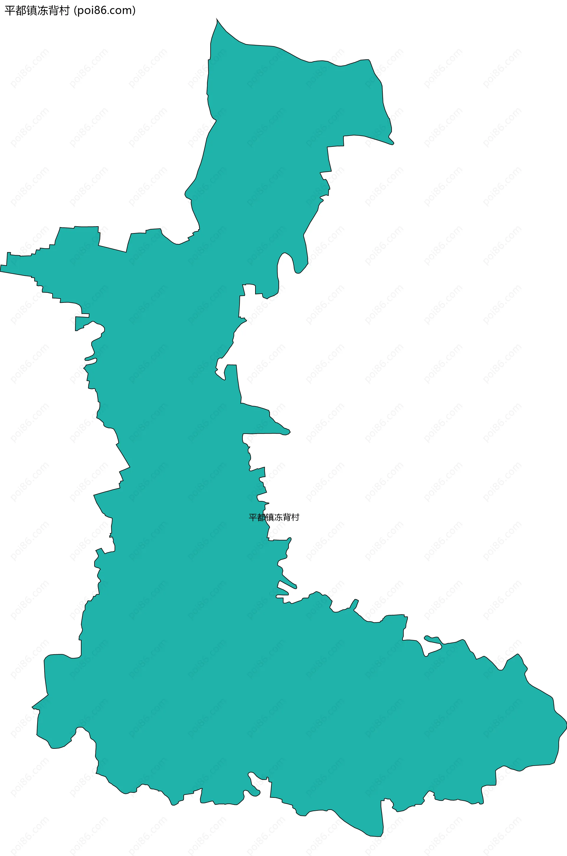 平都镇冻背村边界地图