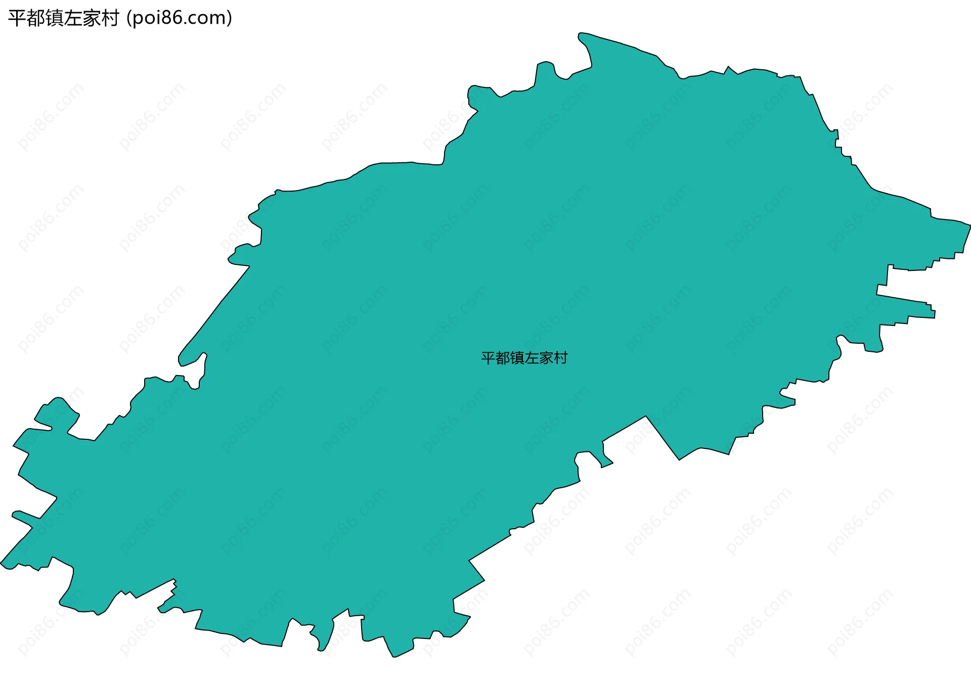 平都镇左家村边界地图