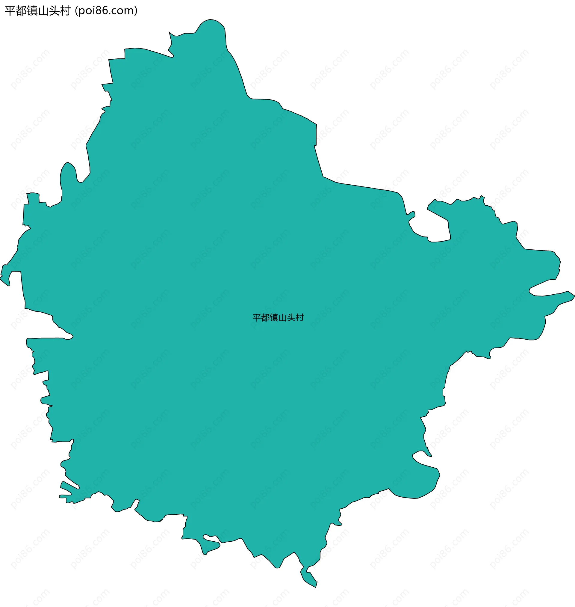 平都镇山头村边界地图