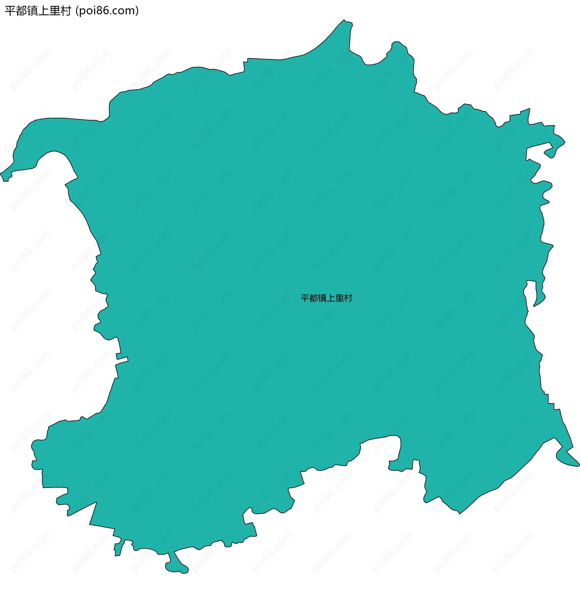 平都镇上里村边界地图
