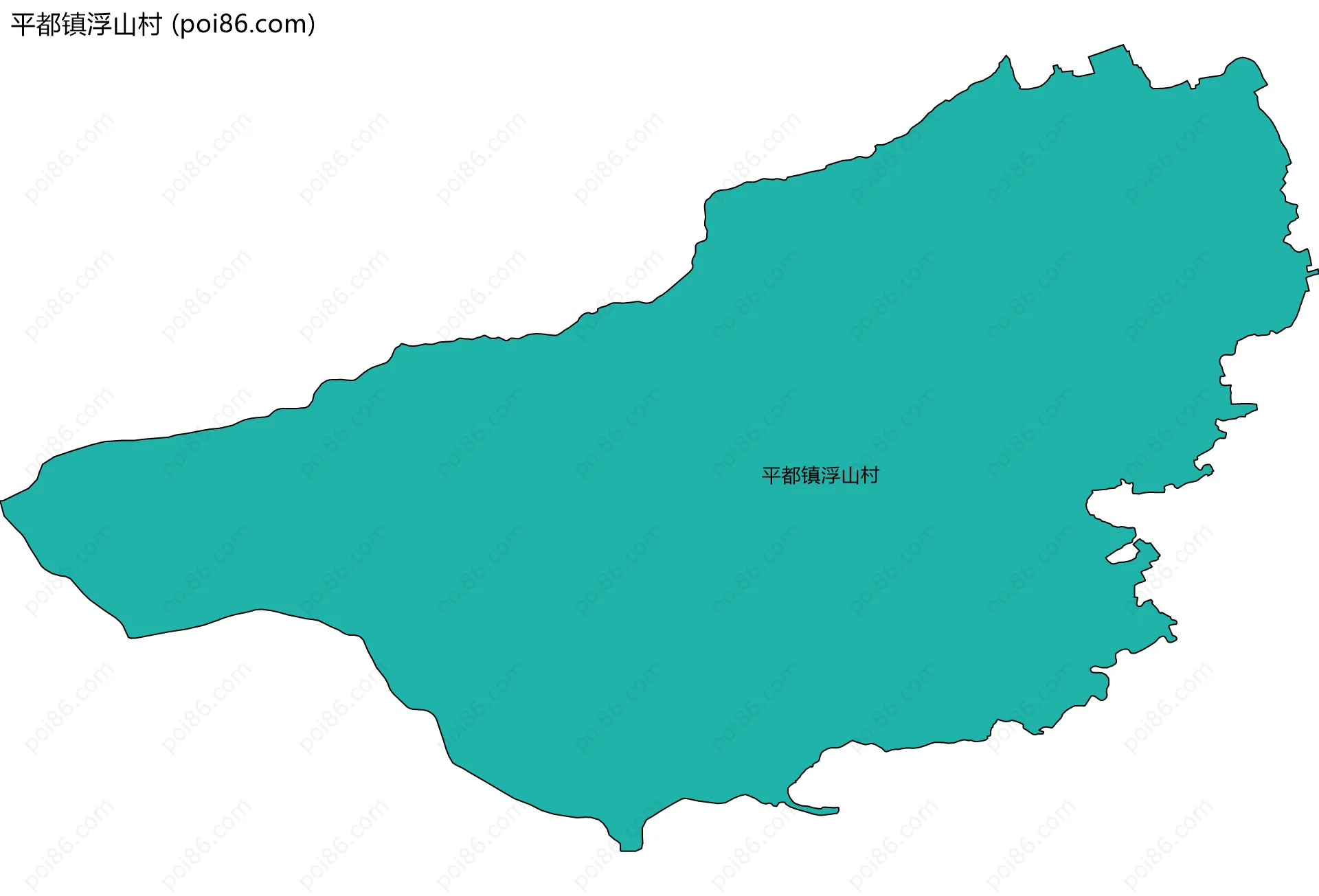 平都镇浮山村边界地图