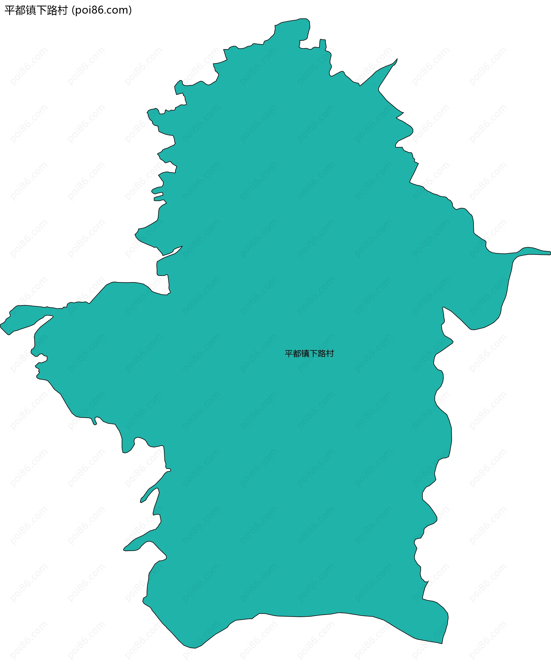 平都镇下路村边界地图