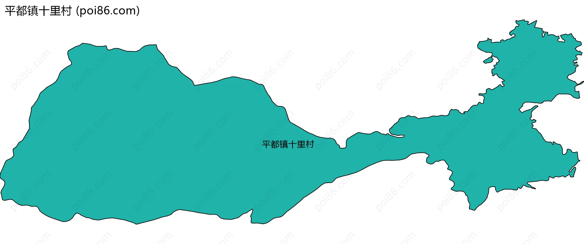 平都镇十里村边界地图