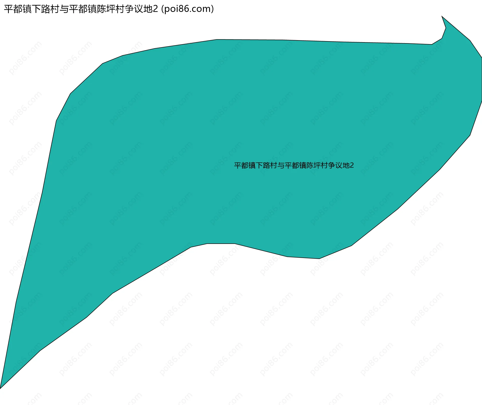 平都镇下路村与平都镇陈坪村争议地2边界地图