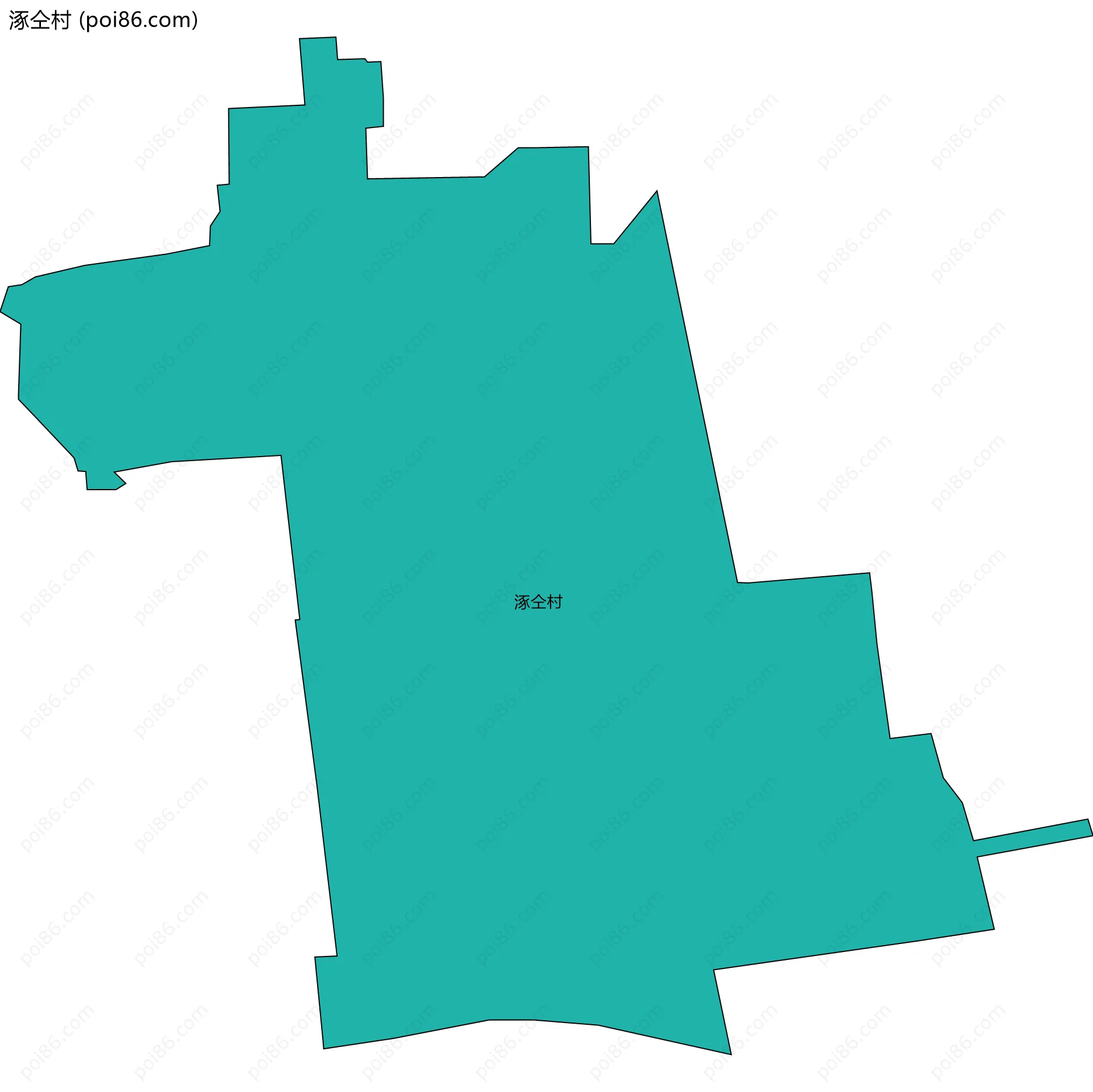 涿仝村边界地图