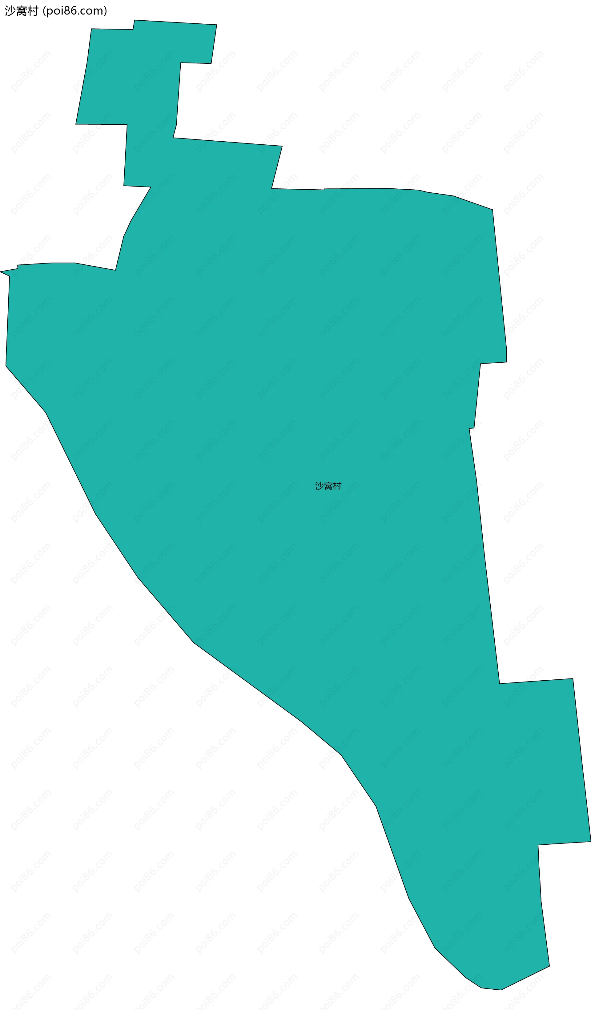沙窝村边界地图