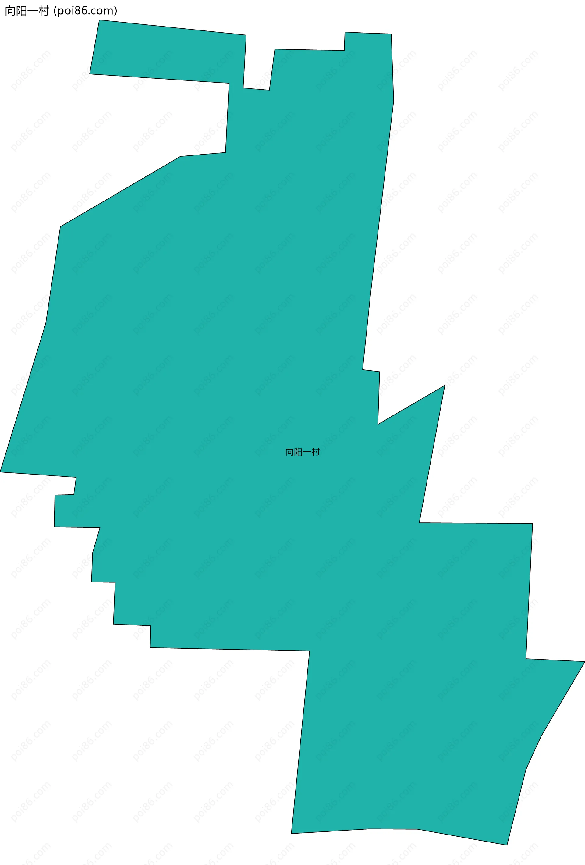 向阳一村边界地图