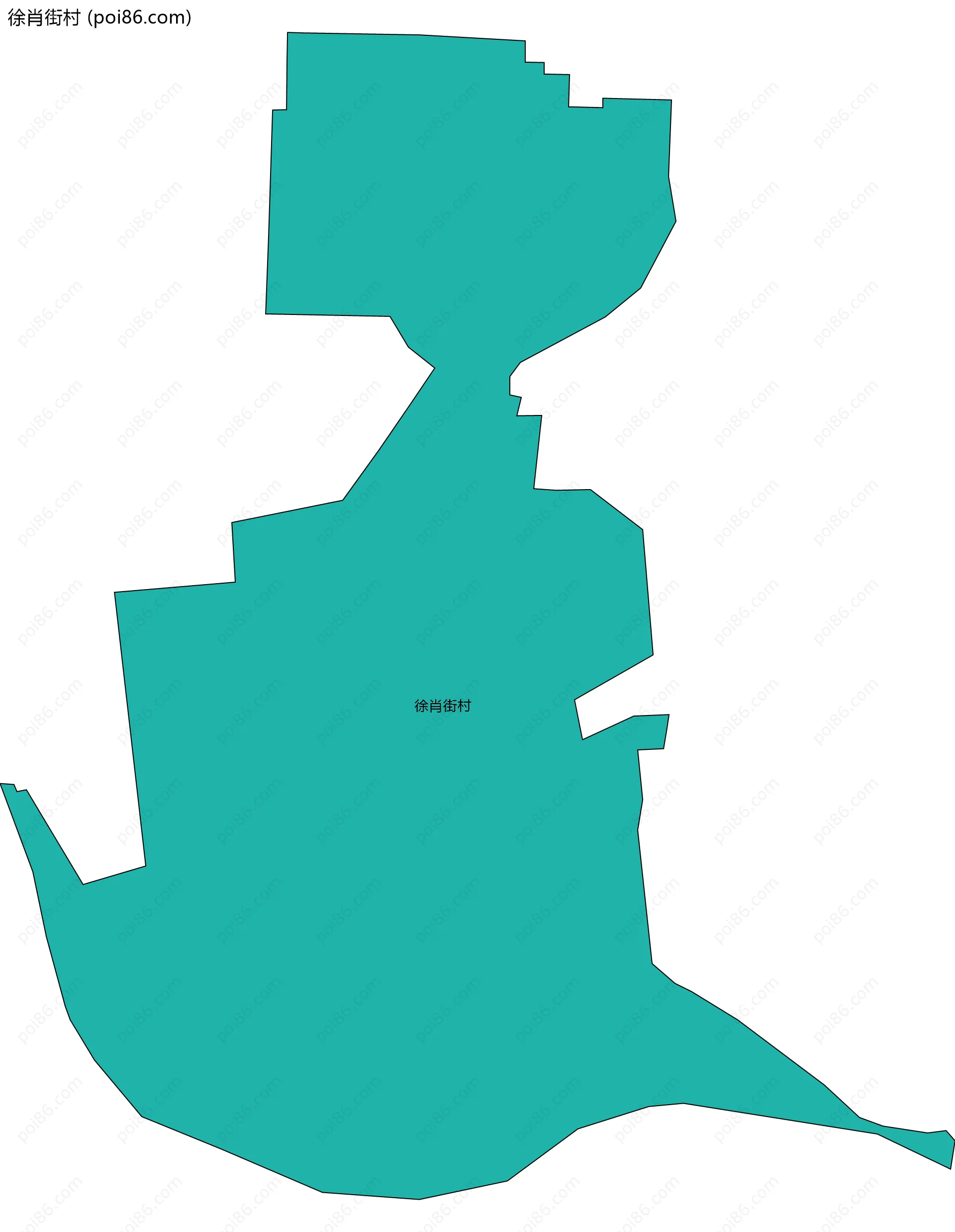 徐肖街村边界地图