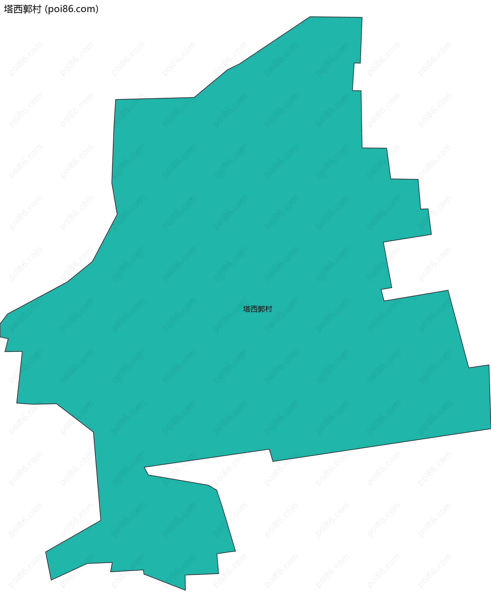 塔西郭村边界地图
