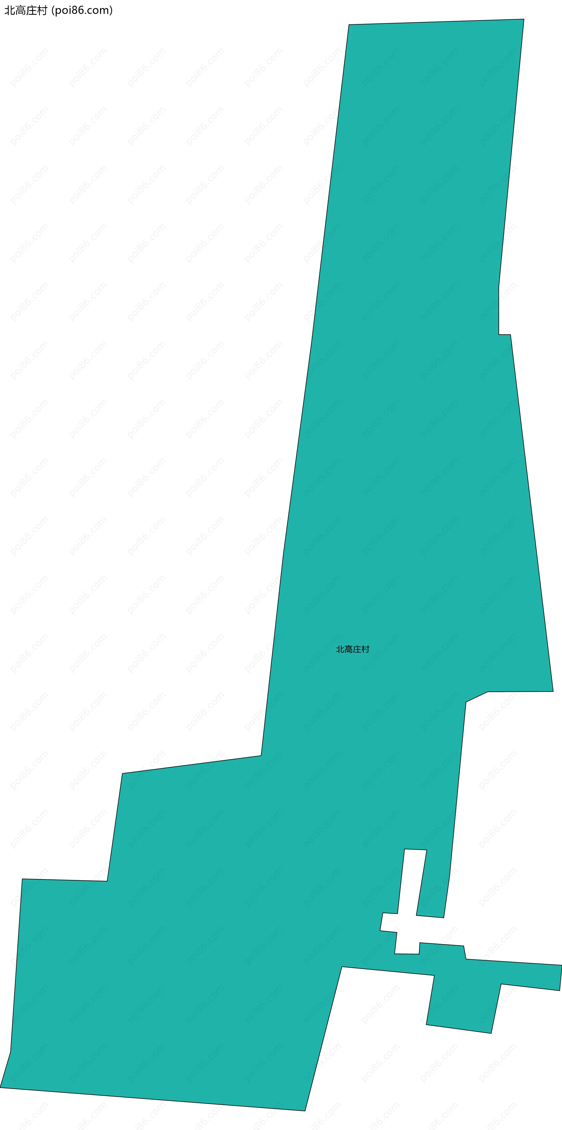 北高庄村边界地图