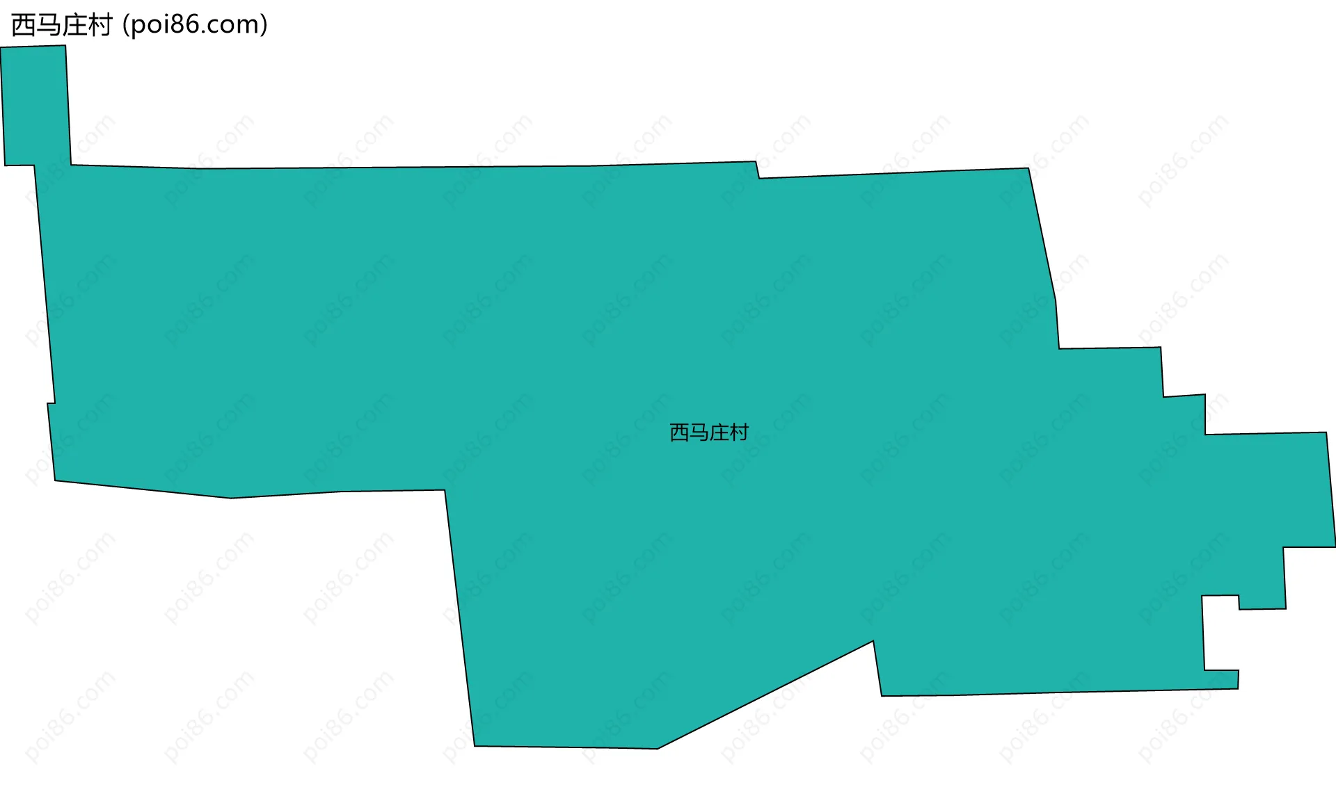 西马庄村边界地图