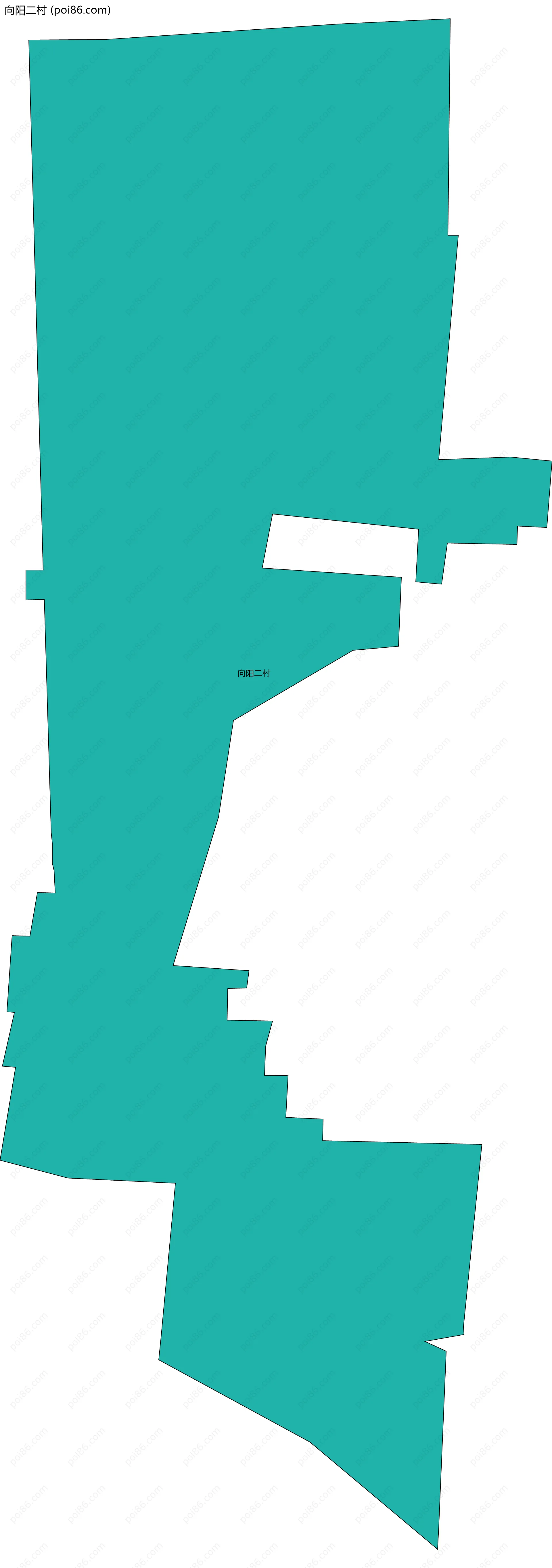 向阳二村边界地图