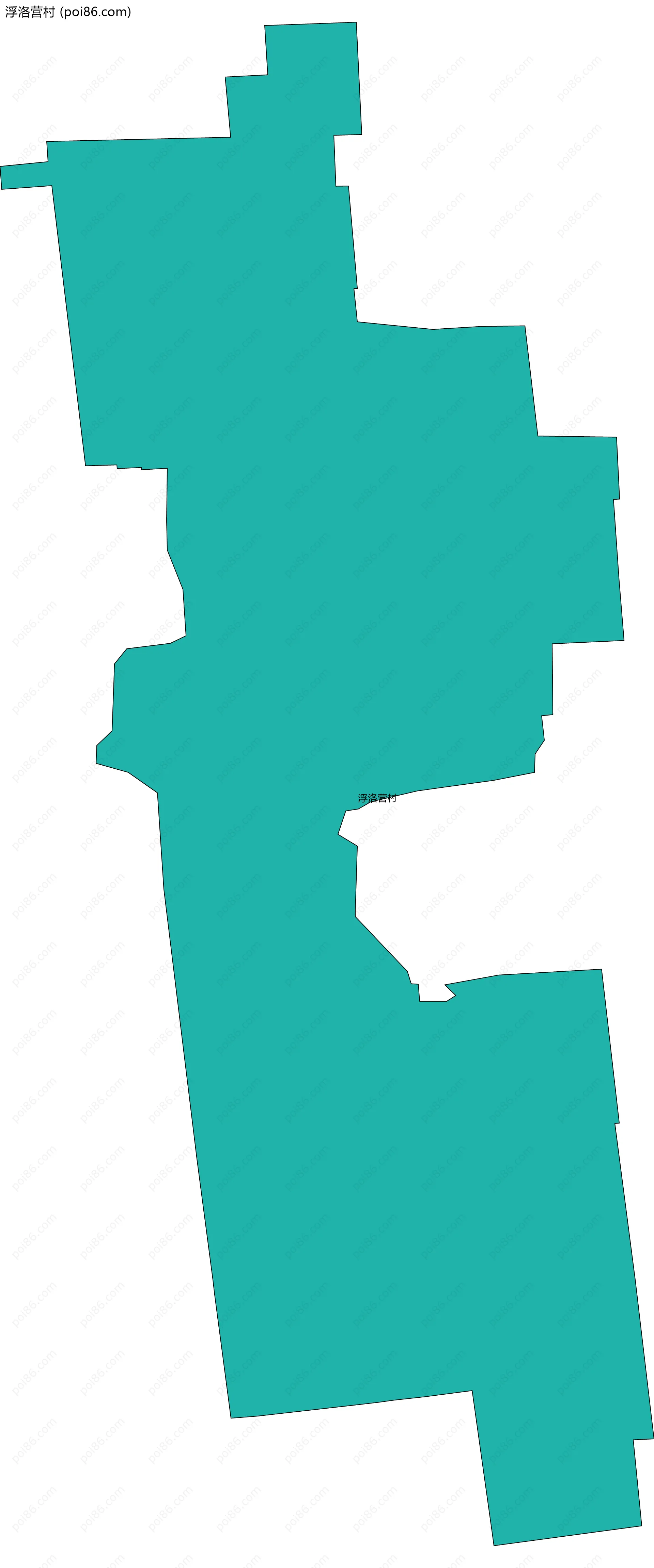 浮洛营村边界地图