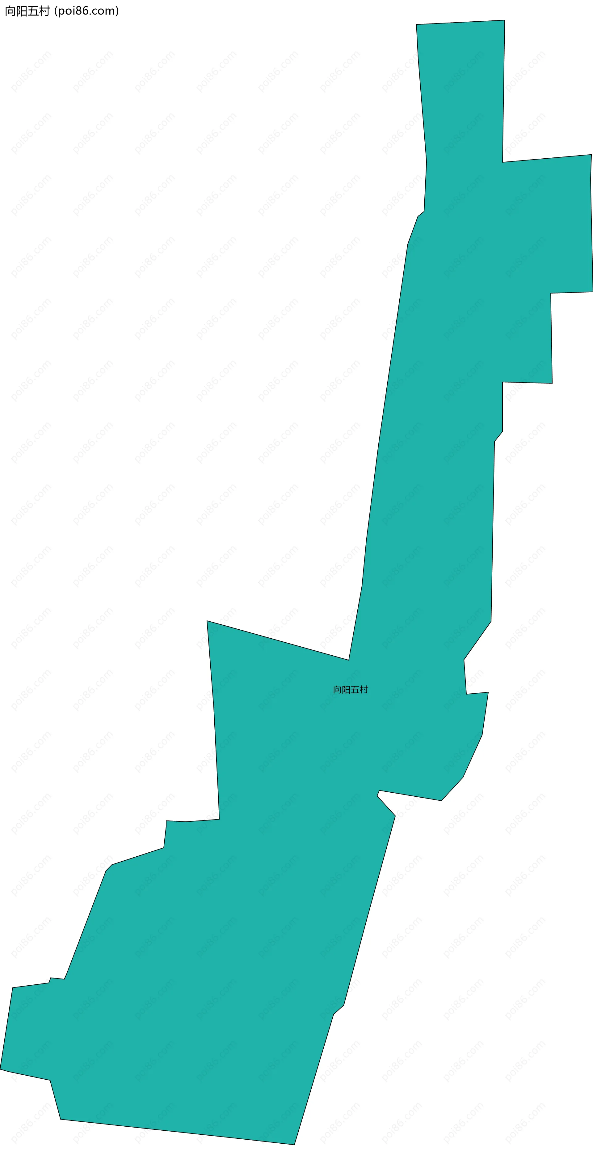 向阳五村边界地图