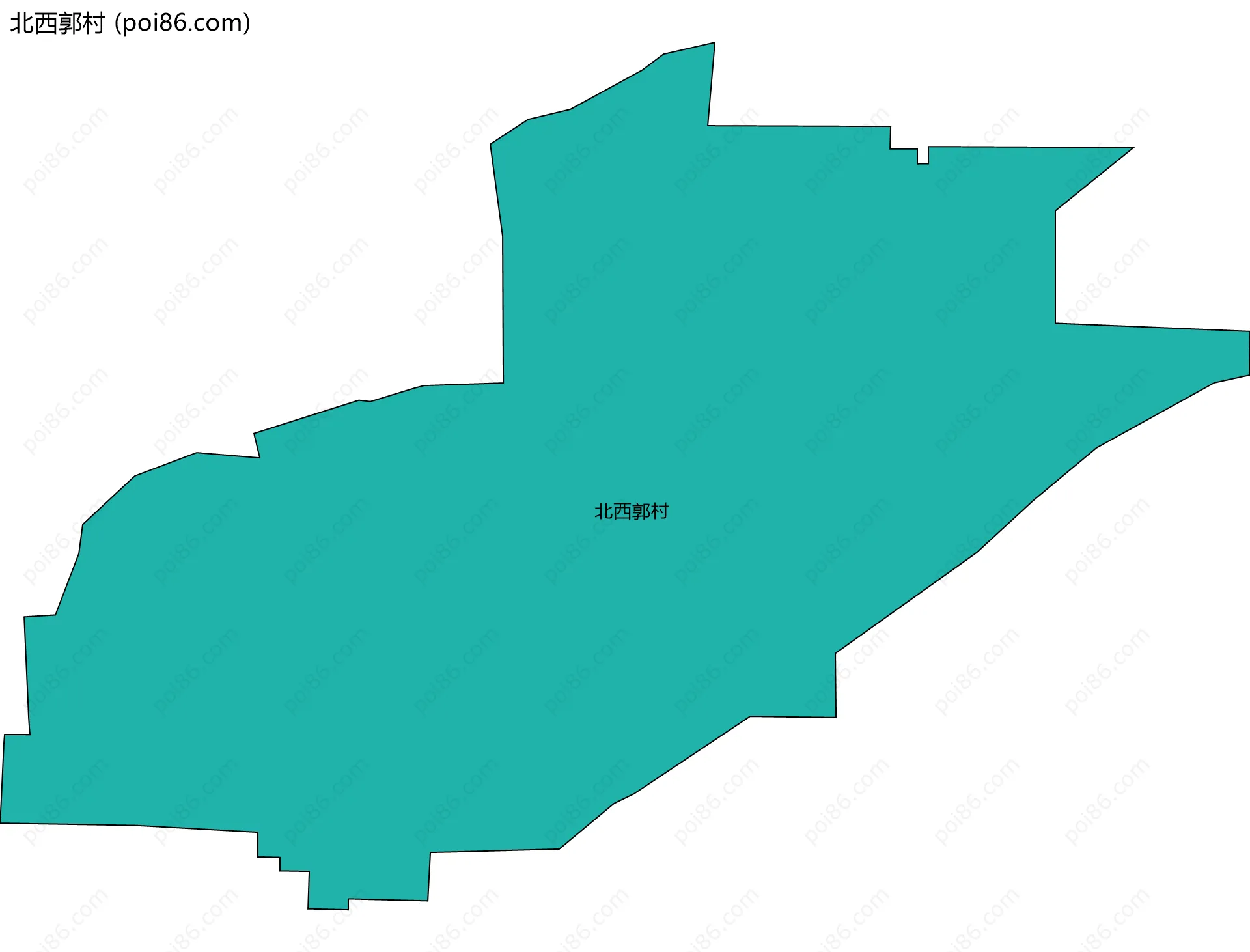 北西郭村边界地图