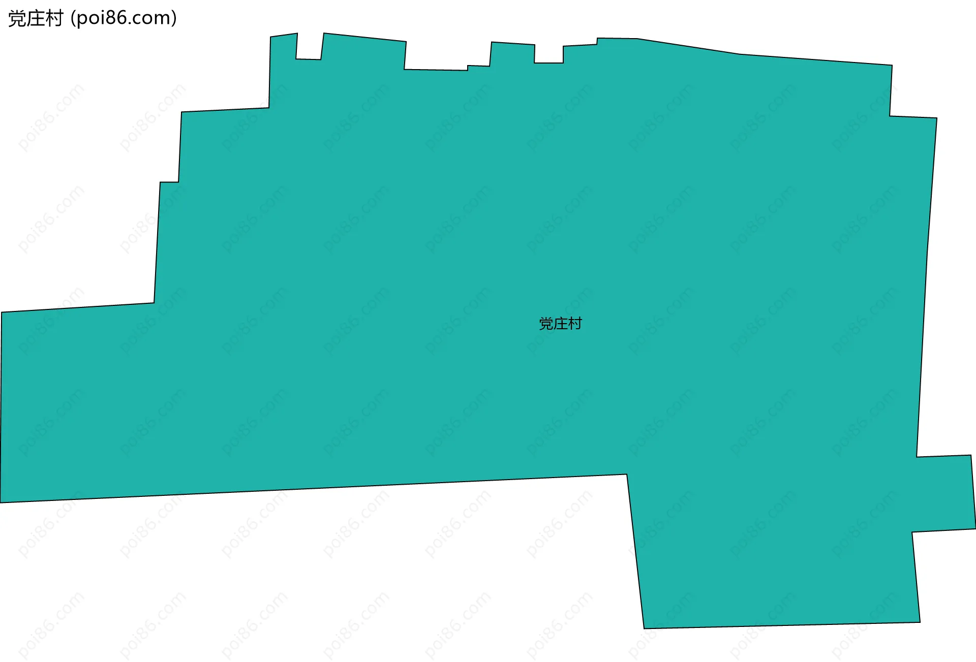 党庄村边界地图
