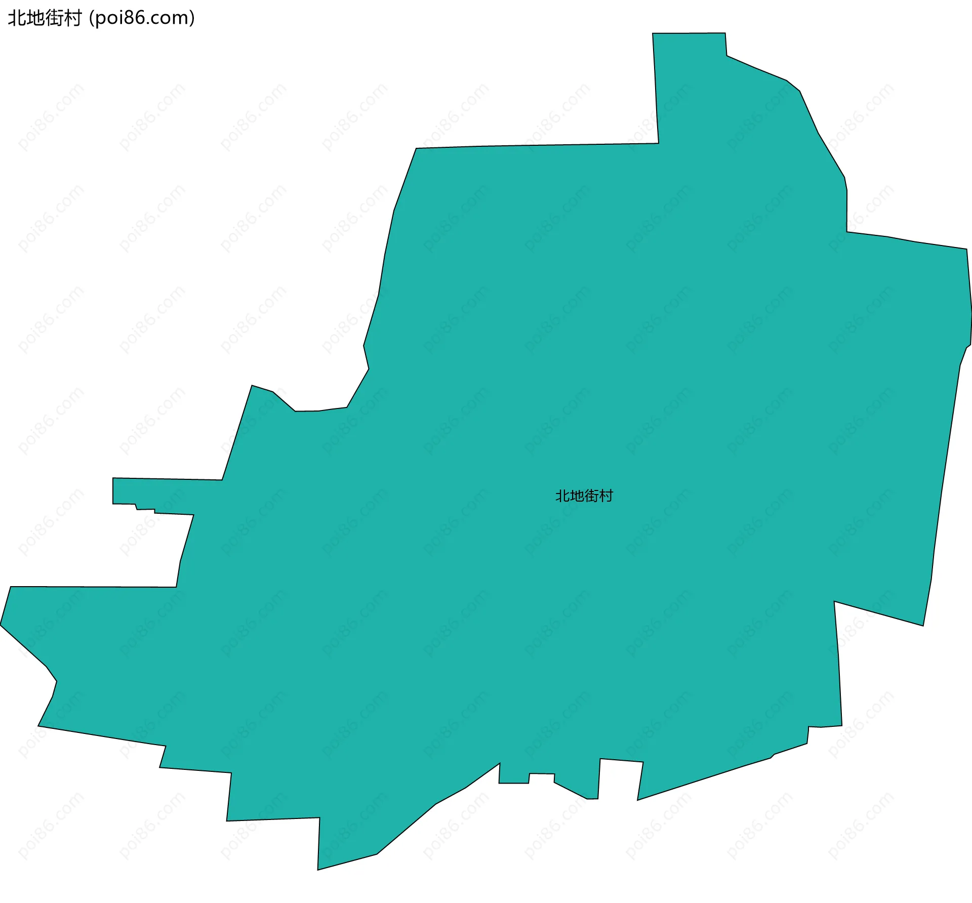 北地街村边界地图