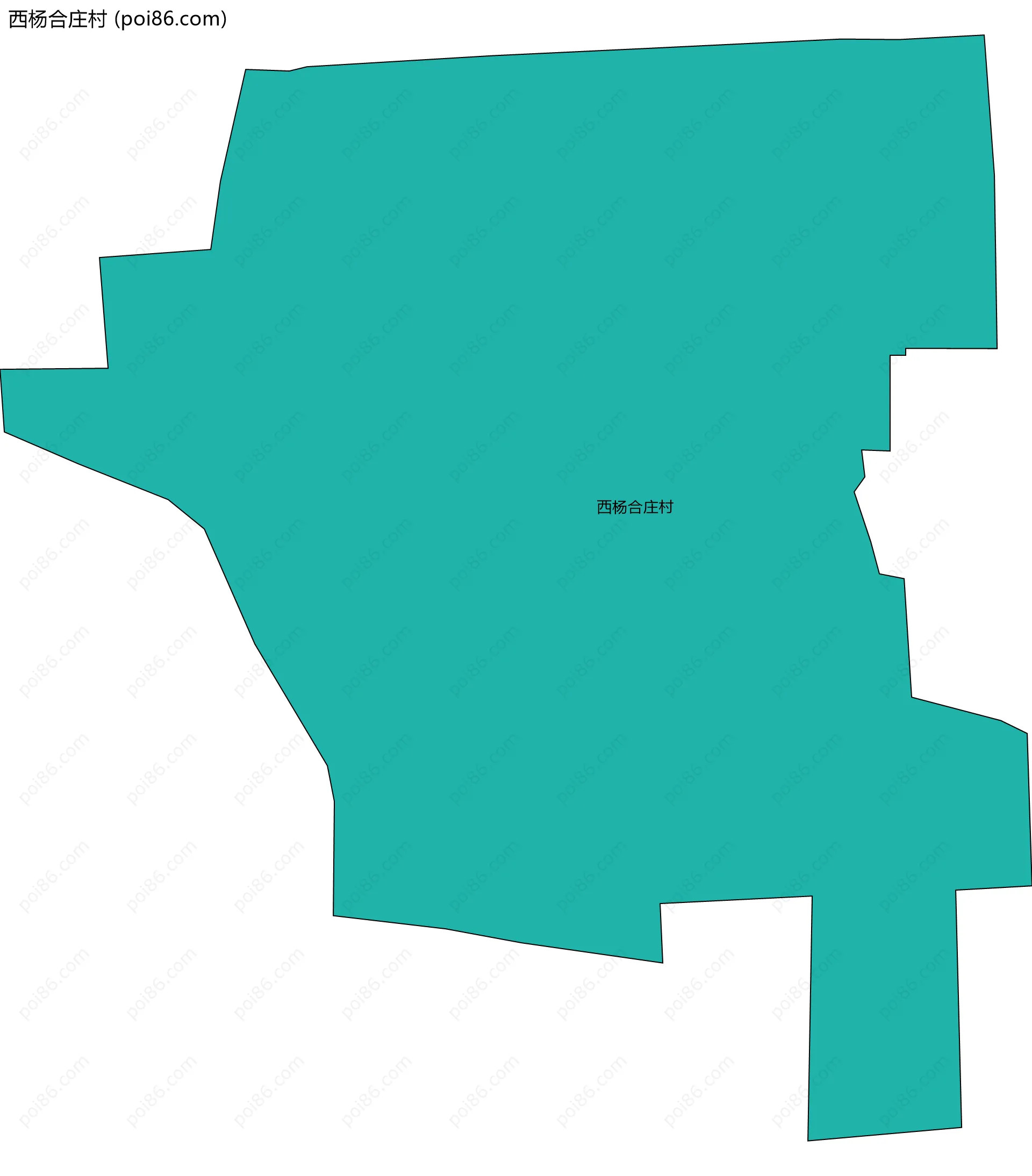 西杨合庄村边界地图