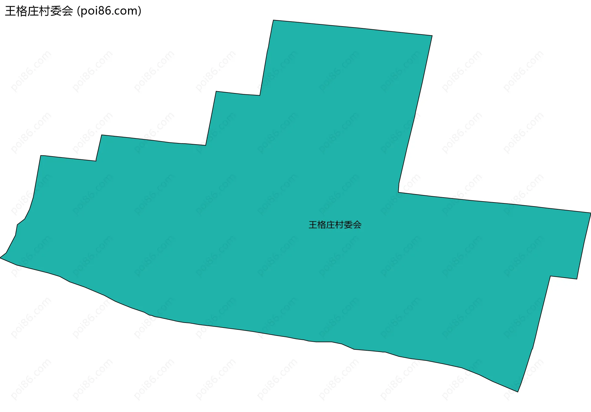 王格庄村委会边界地图