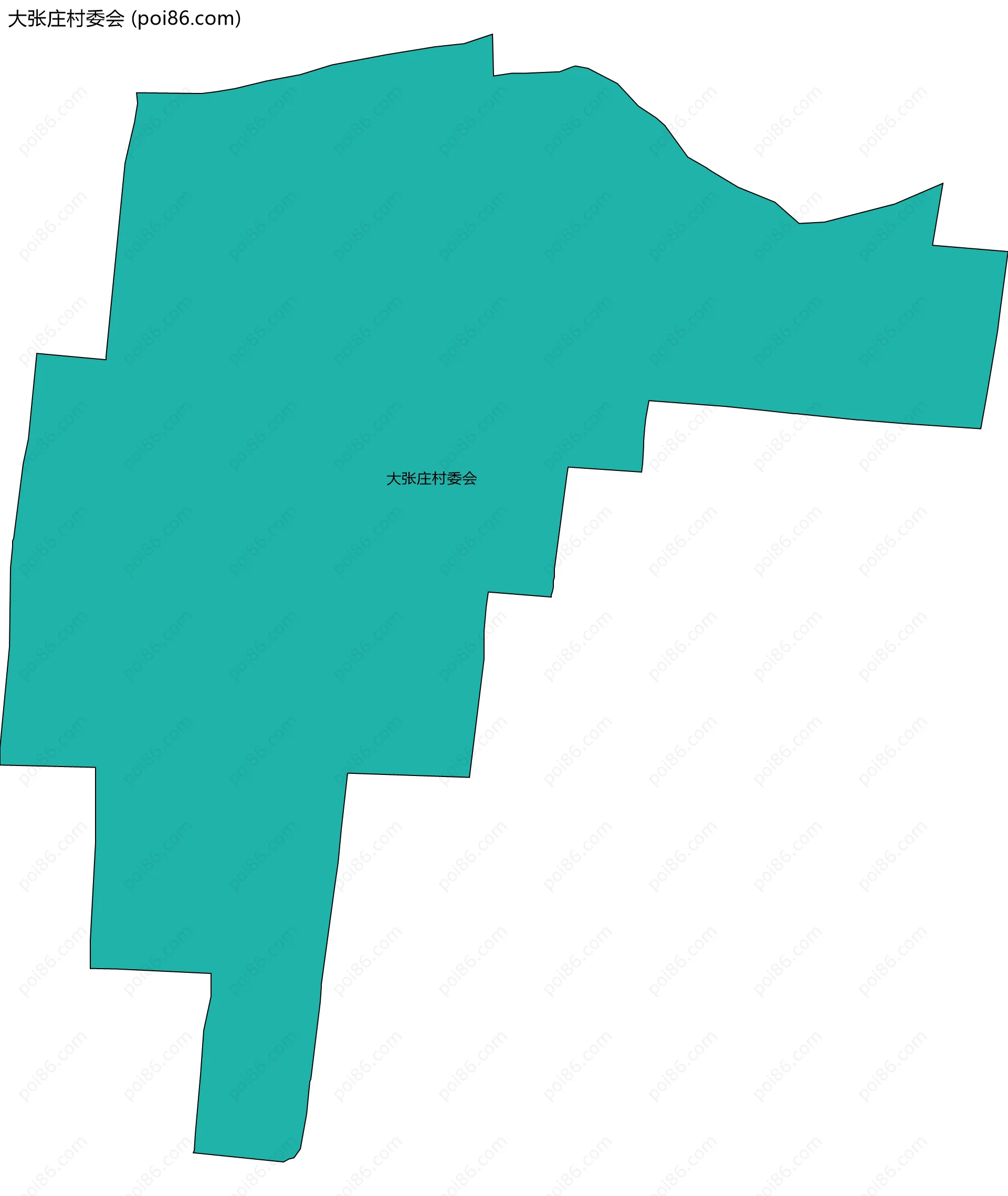 大张庄村委会边界地图